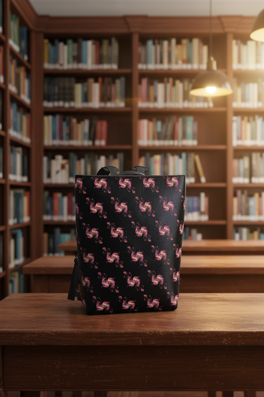 Pink Paisley Pattern Vegan Leather Backpack