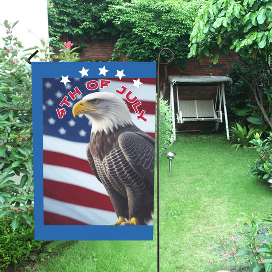 4th of July Garden Flag 28" x 40"（Made in USA）