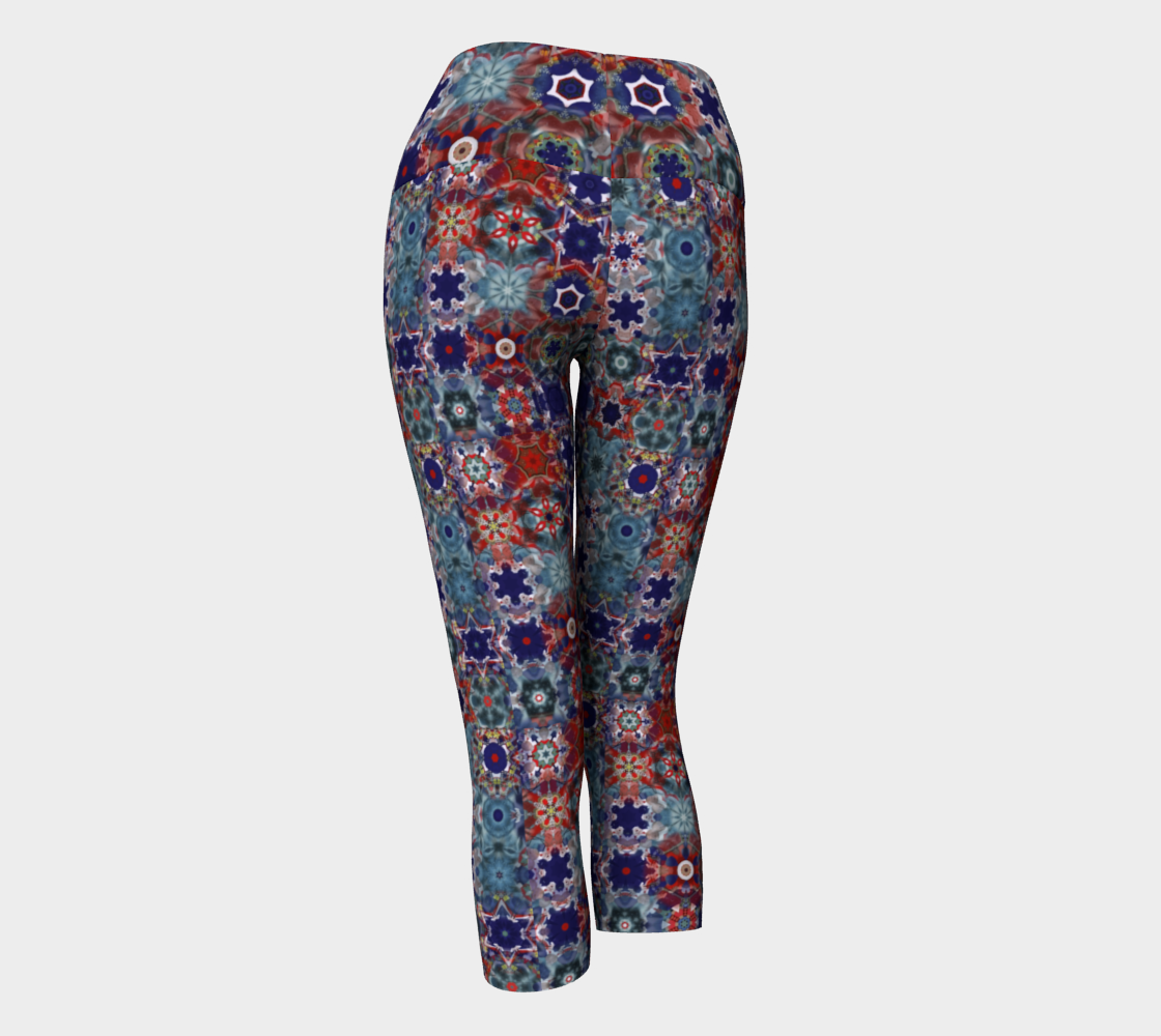 Blue & Red Floral Pattern