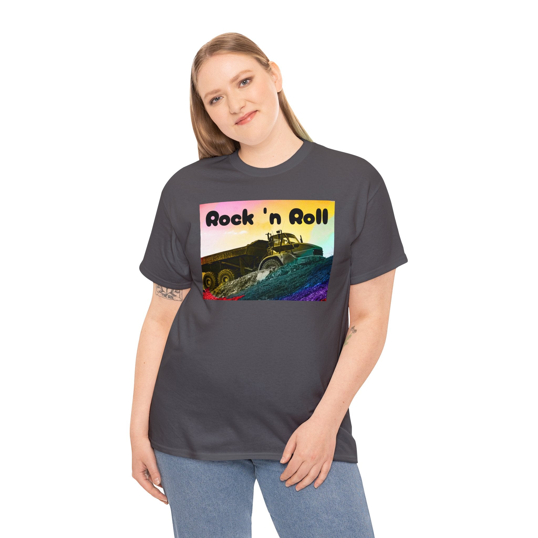Rock 'n Roll Dump Truck Unisex Heavy Cotton T-shirt up to 5XL