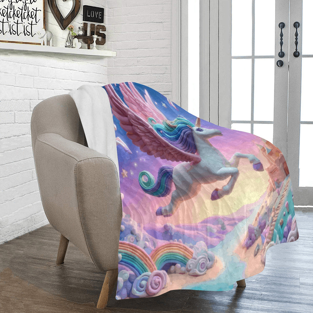 Flying Unicorns  Ultra-Soft Micro Fleece Blanket 50