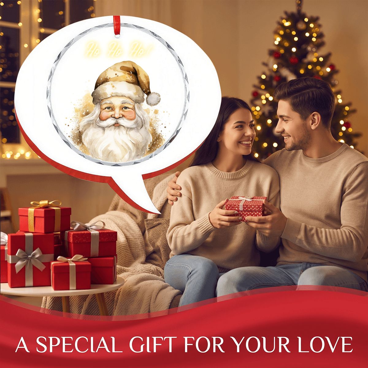 Round Glass Christmas Ornament (Made in USA) sianybdesignsElegantGoldChristmassantasoftandinvitingli949d655e0da04c28a8e3a43e435c7152