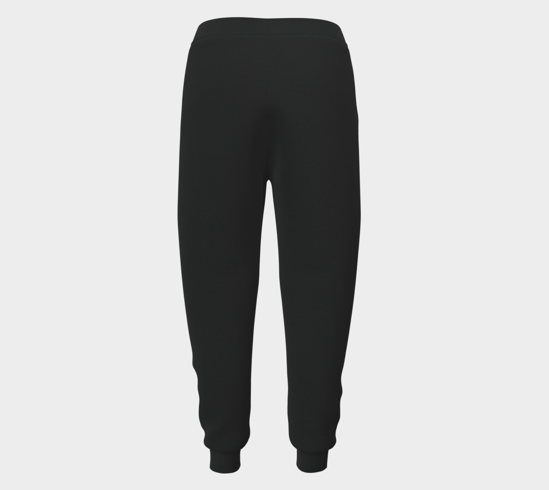Floral 2027 Senior Black Unisex Joggers