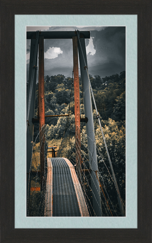 Spooky Kentucky Swinging Bridge Framed Print - Shell Design Boutique