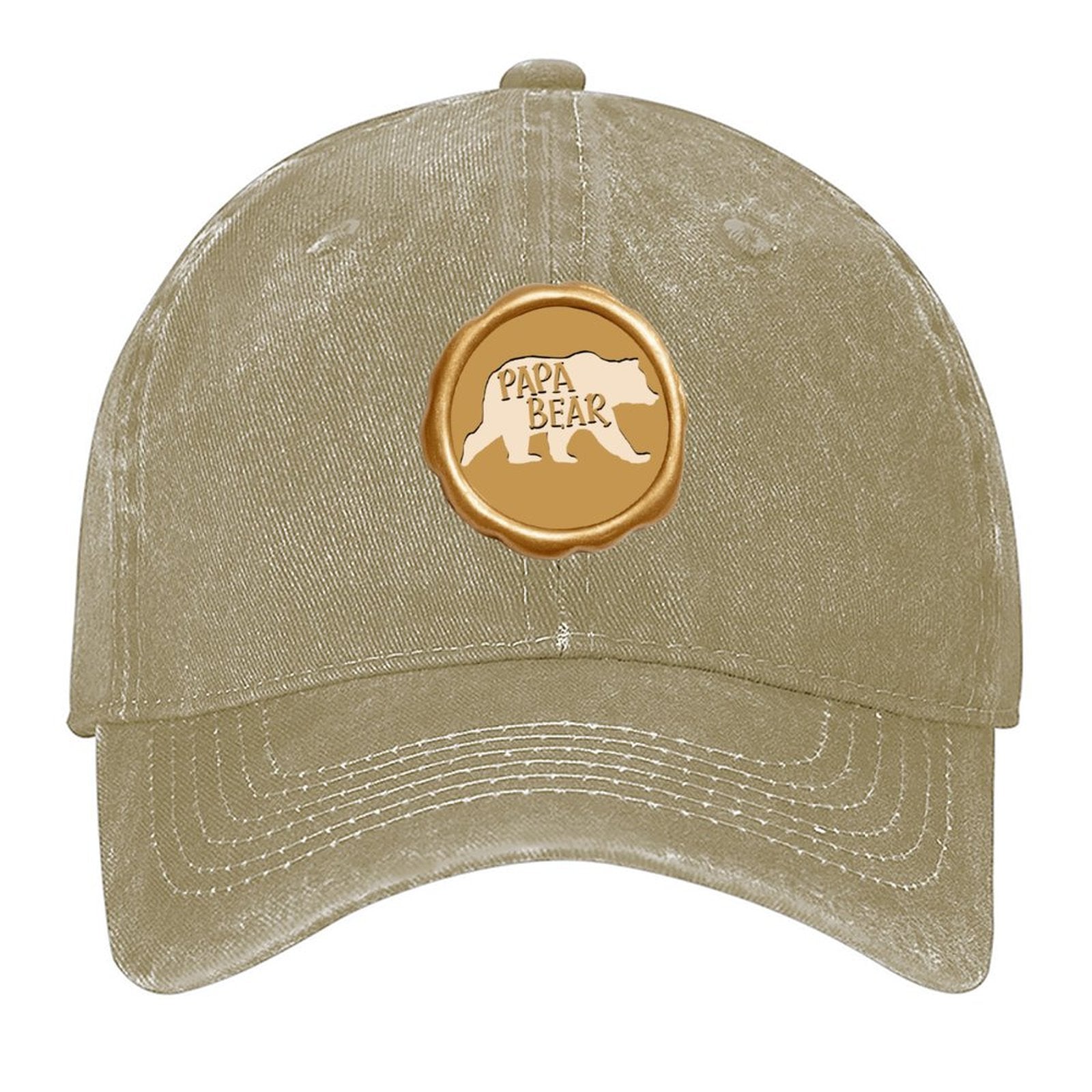 Cotton Vintage Washed Denim Baseball Cap (Front Printing)