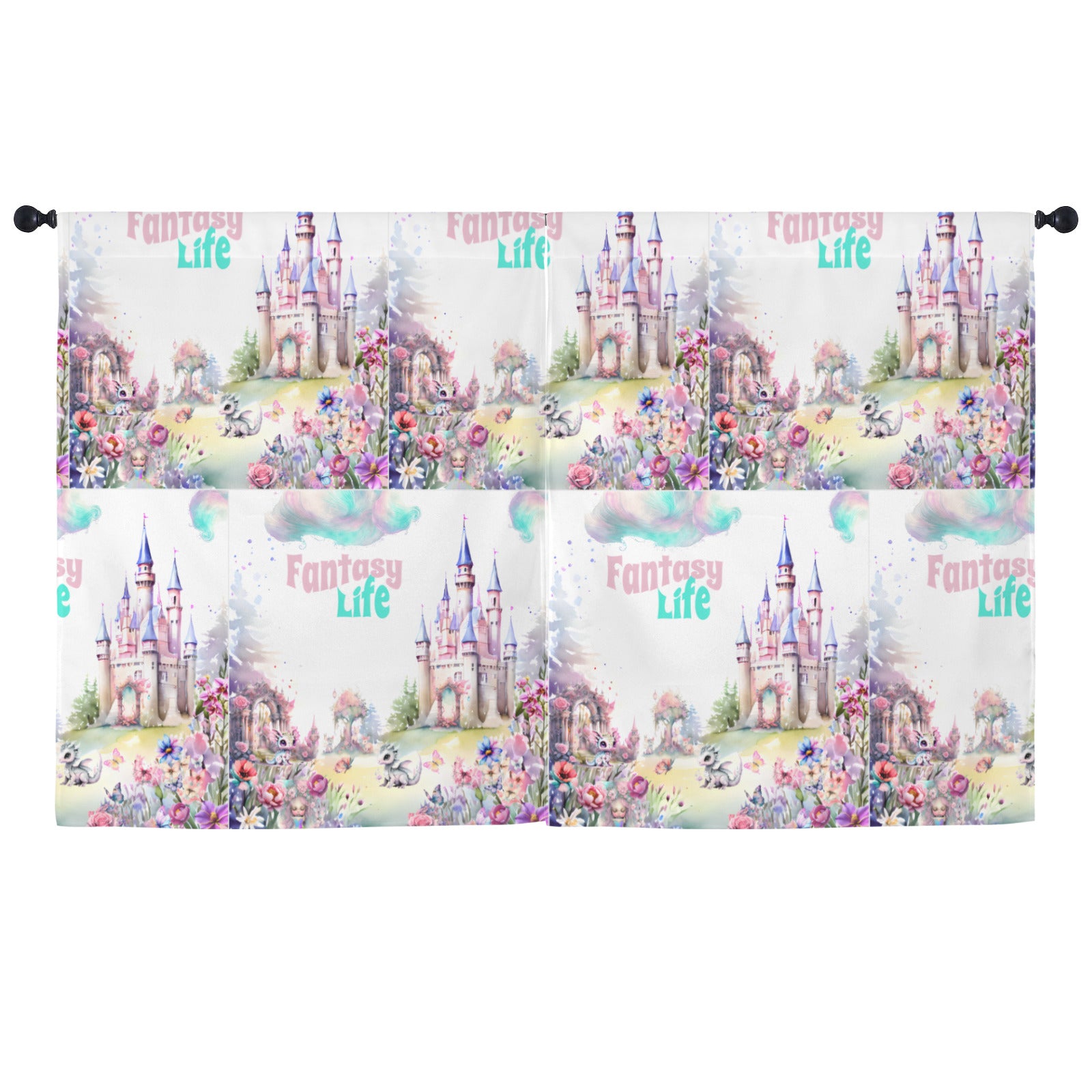 Fantasy Life Lavender Curtains - Available in 5 Sizes