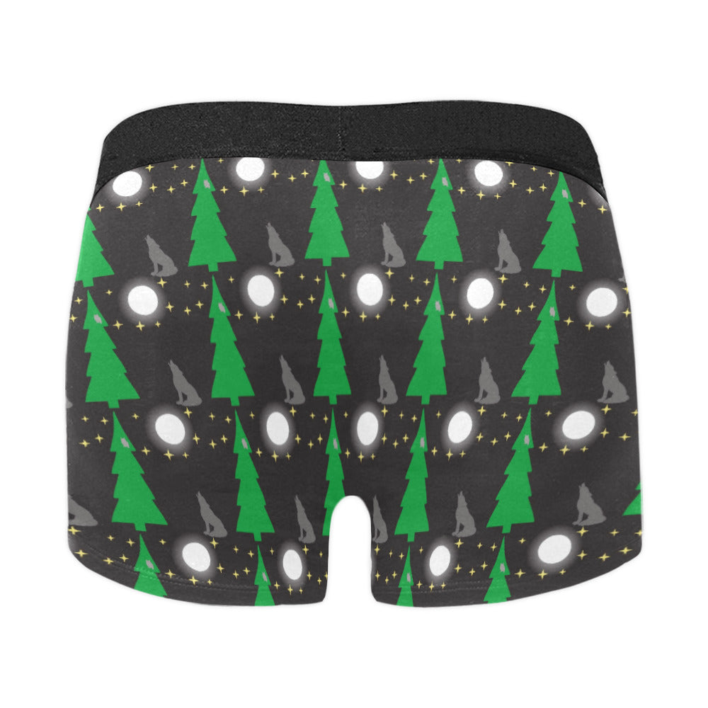 Men's Grey Wolf Printed Boxer Briefs (Made In USA)