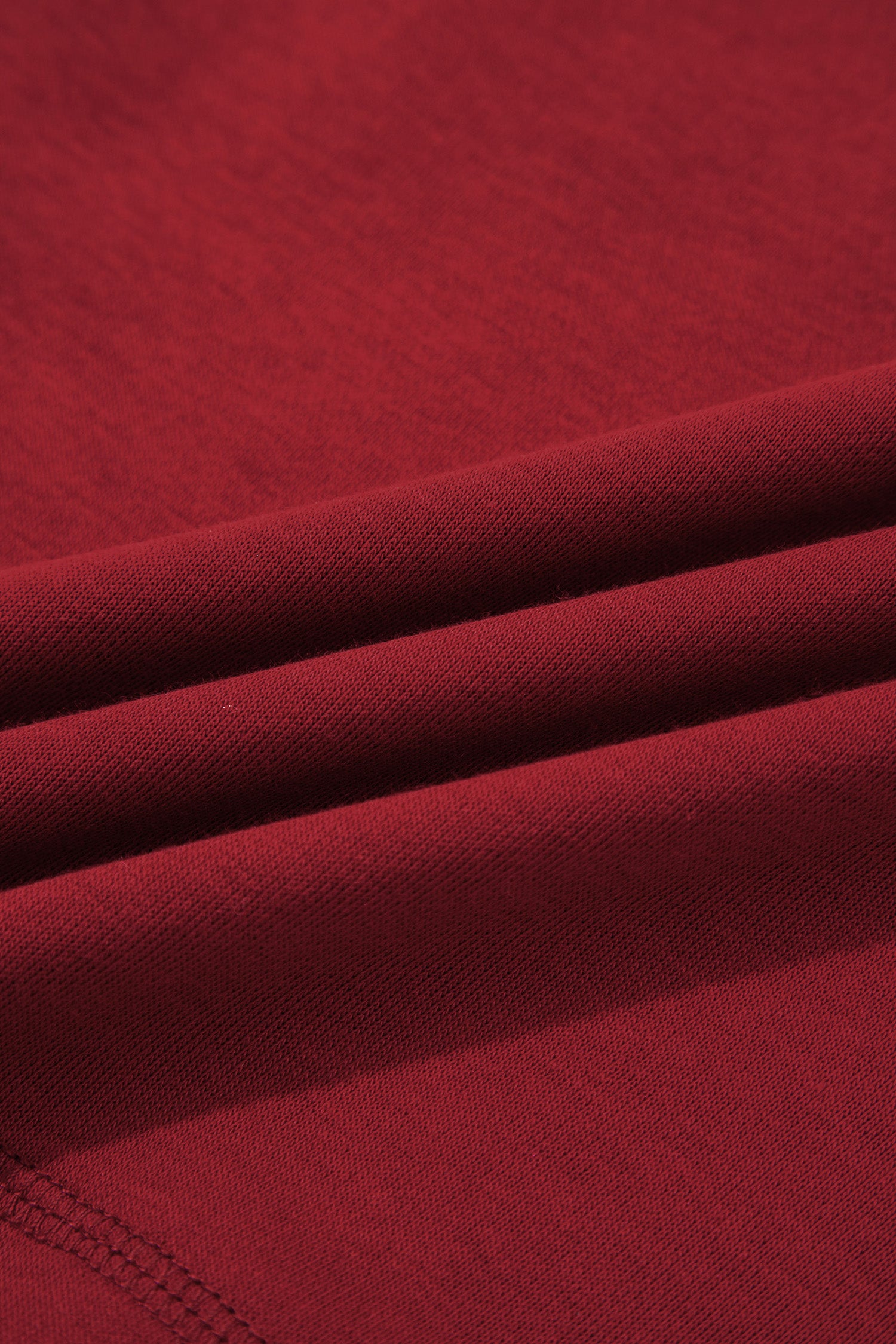 Rose Red Drop Shoulder Boxy Tee and Barrel Pants Set