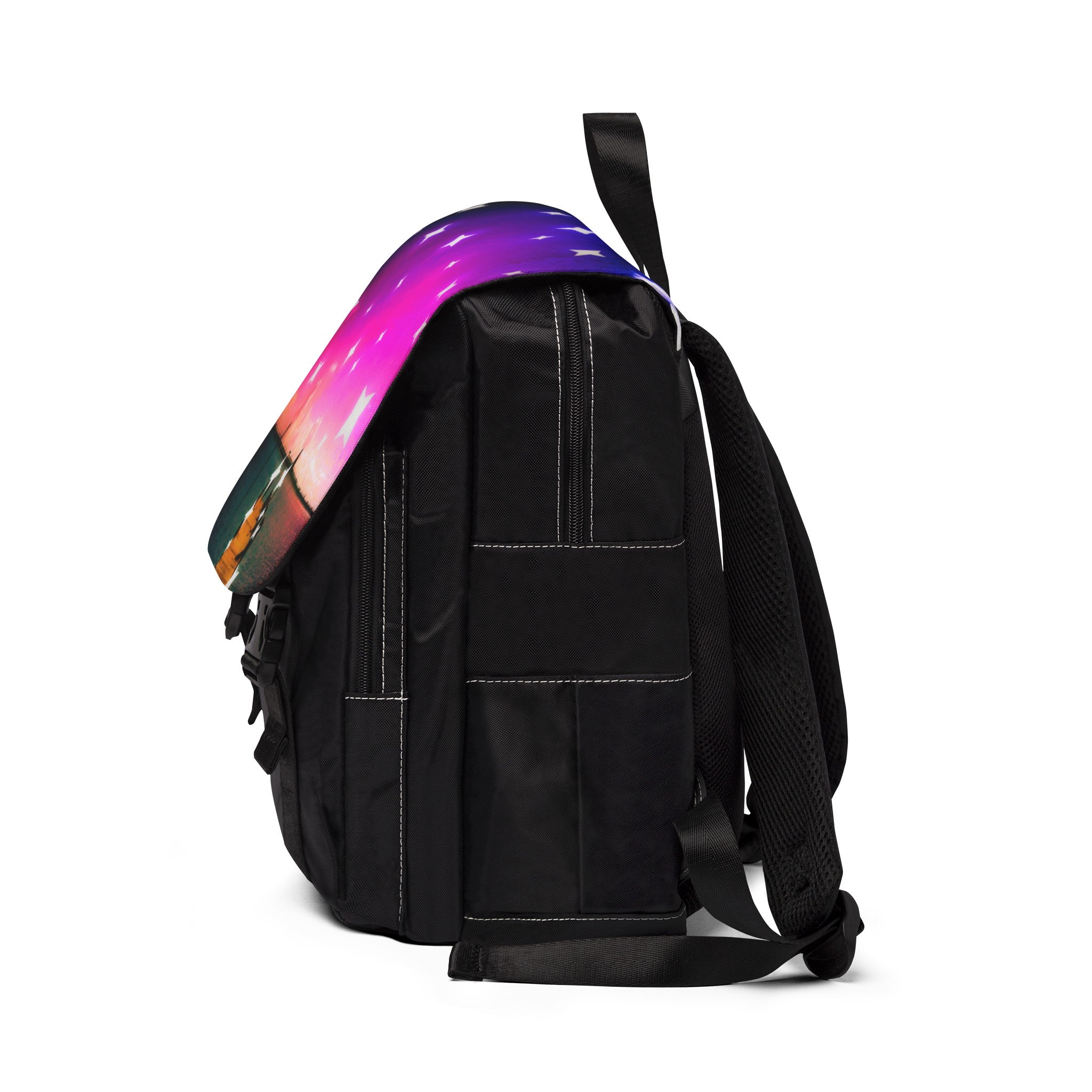 Boardwalk on a Starry Night Casual Shoulder Backpack