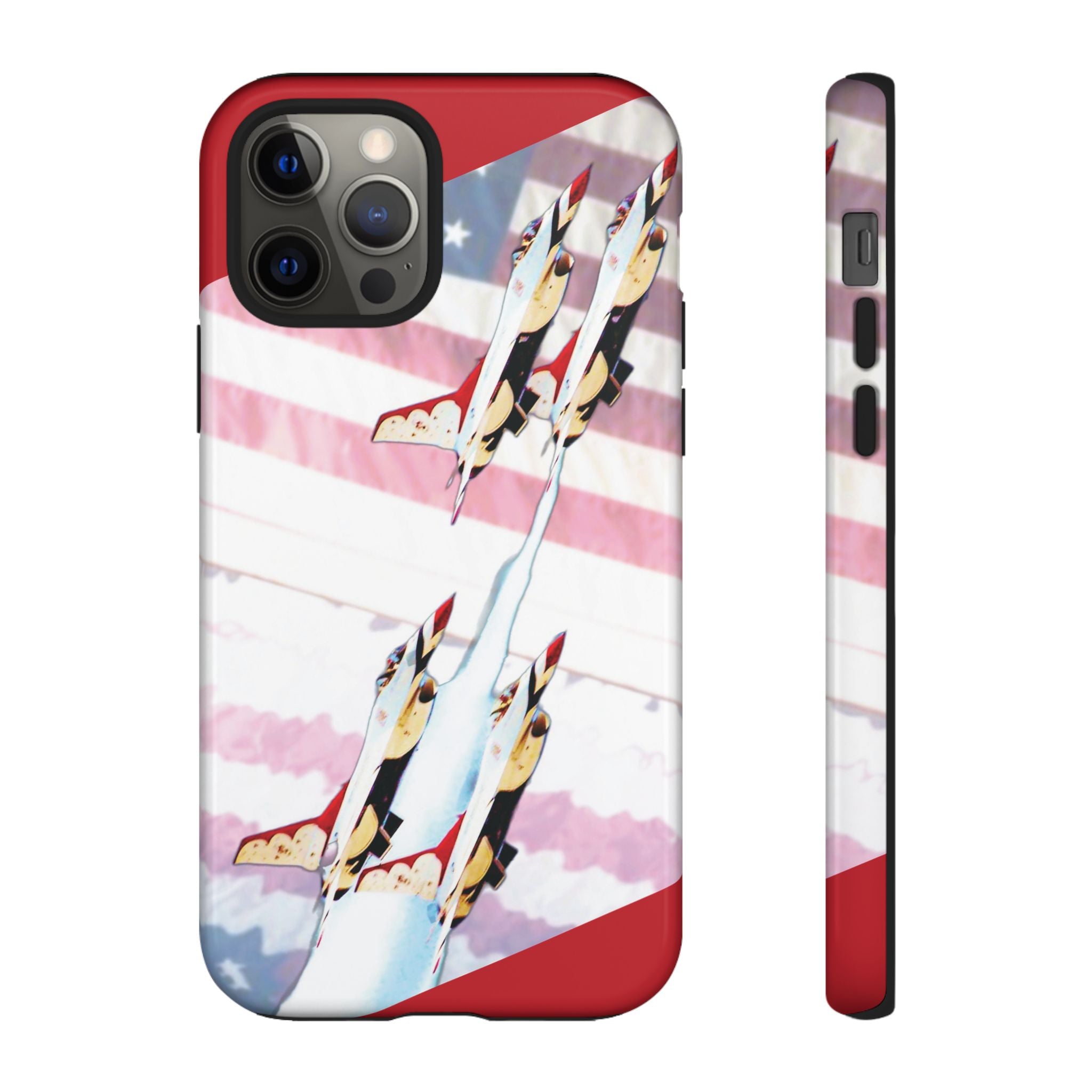 US Fighter Jet Red Tough iPhone Case