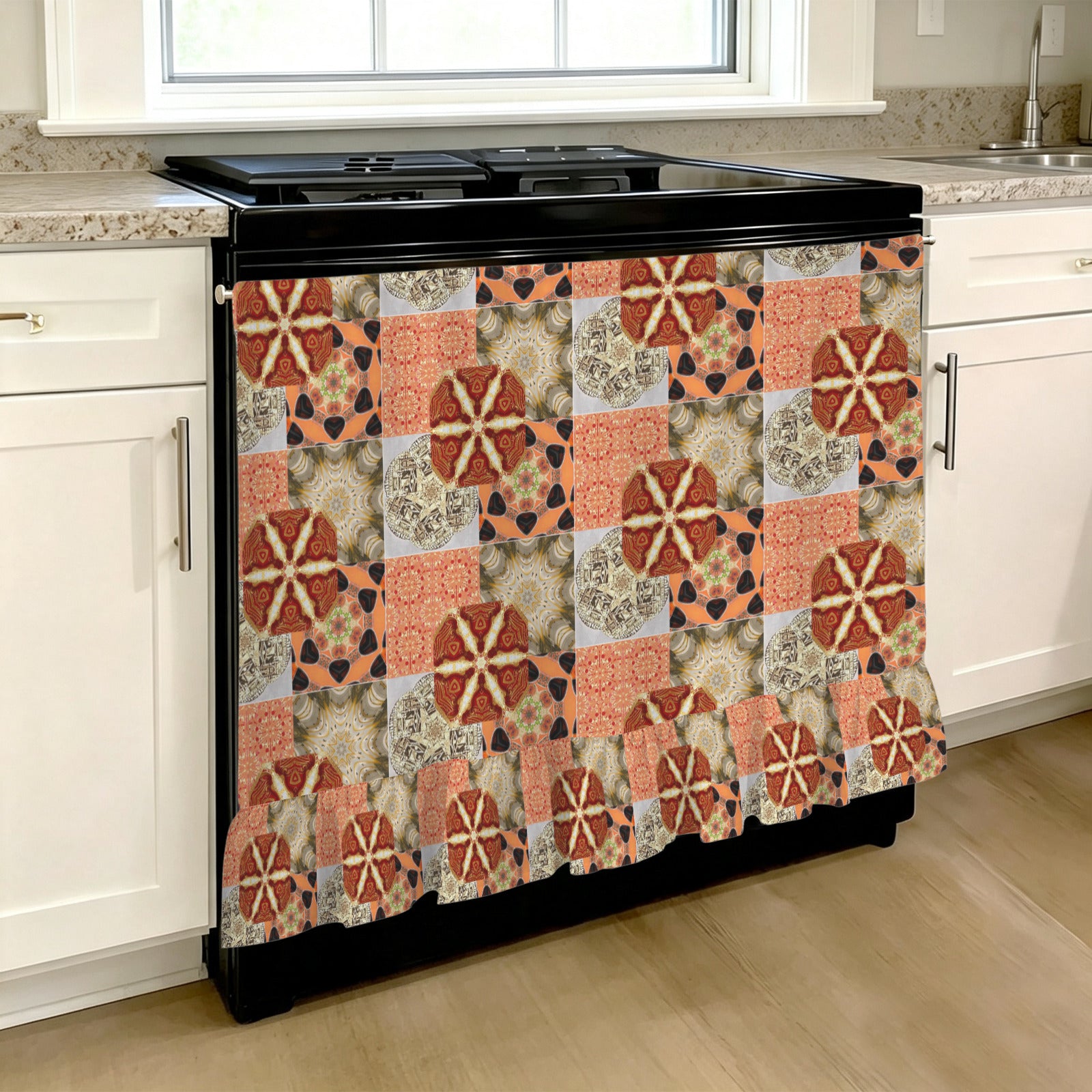 Heritage Revival Quilt Design Oven Curtain