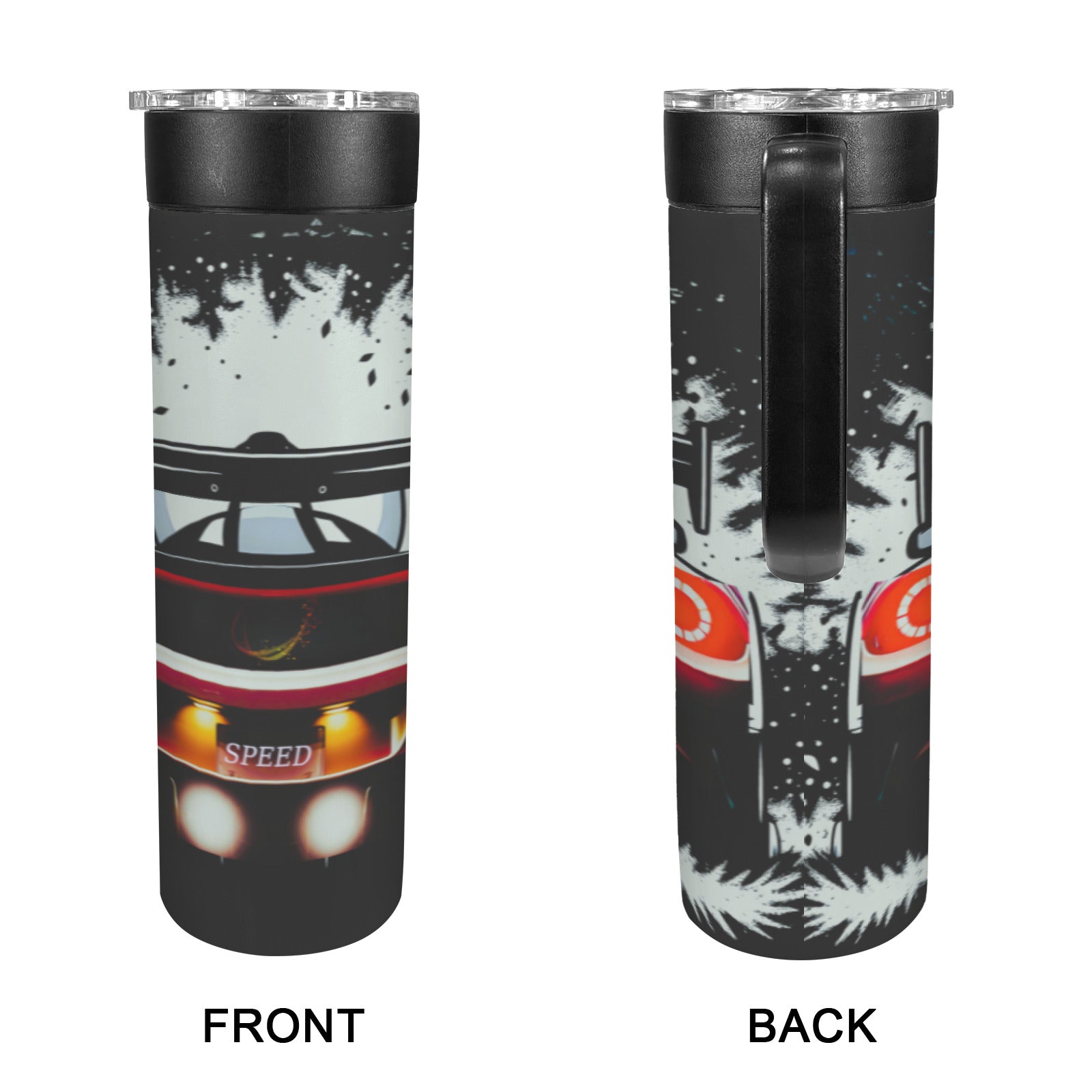 Race Car Winner 600ml Insulated Water Bottle with Screw On Handle
