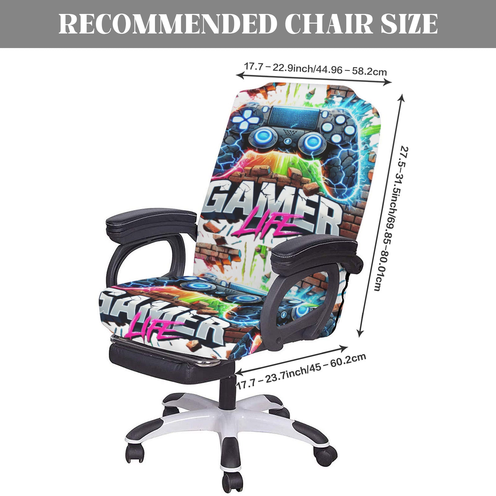 Game Controller Gamer Life Chair Cover (Made in USA)