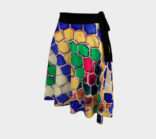 Colorful Diamond Design One Size Wrap Skirt