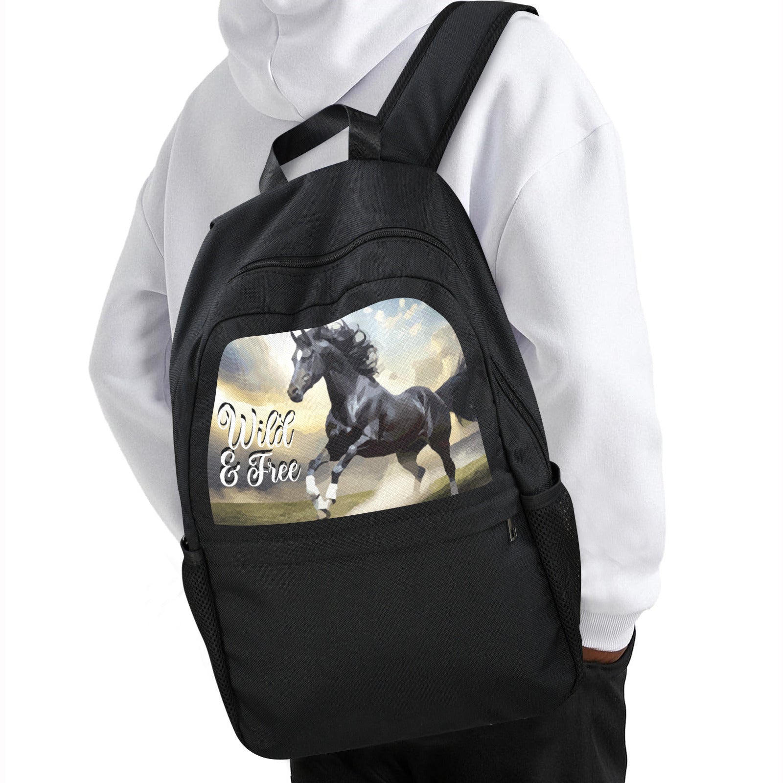 Wild & Free Casual Backpack (Upper Part Printing) (Model 1753)