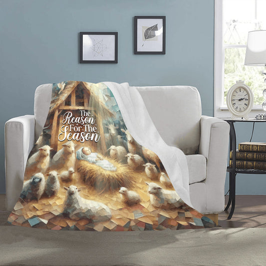 Jesus; the Reason for the Season Ultra-Soft Micro Fleece Blanket (Made In USA)