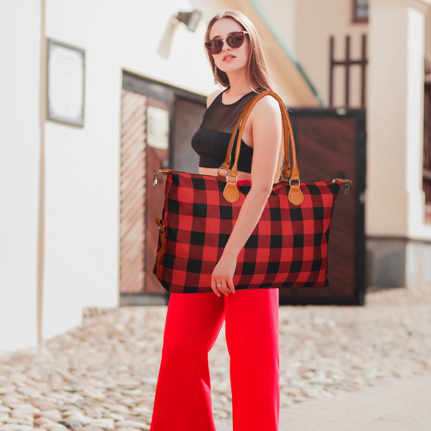 1Pc Women Duffle Bag Travel Luggage Bags Weekend Overnight Bag Tote Bags Shoulder Handle Bags Portable Diaper Bag