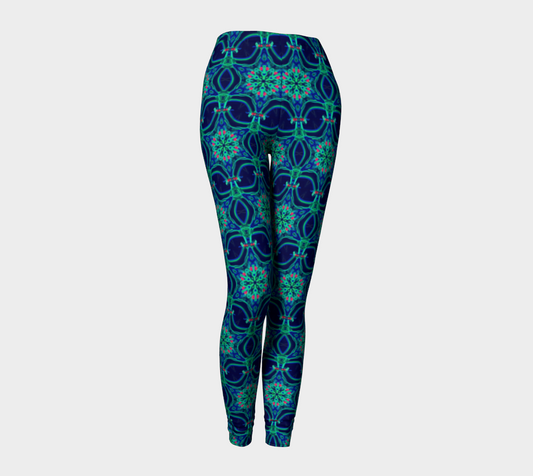 Neon Green Lights Printed Leggings