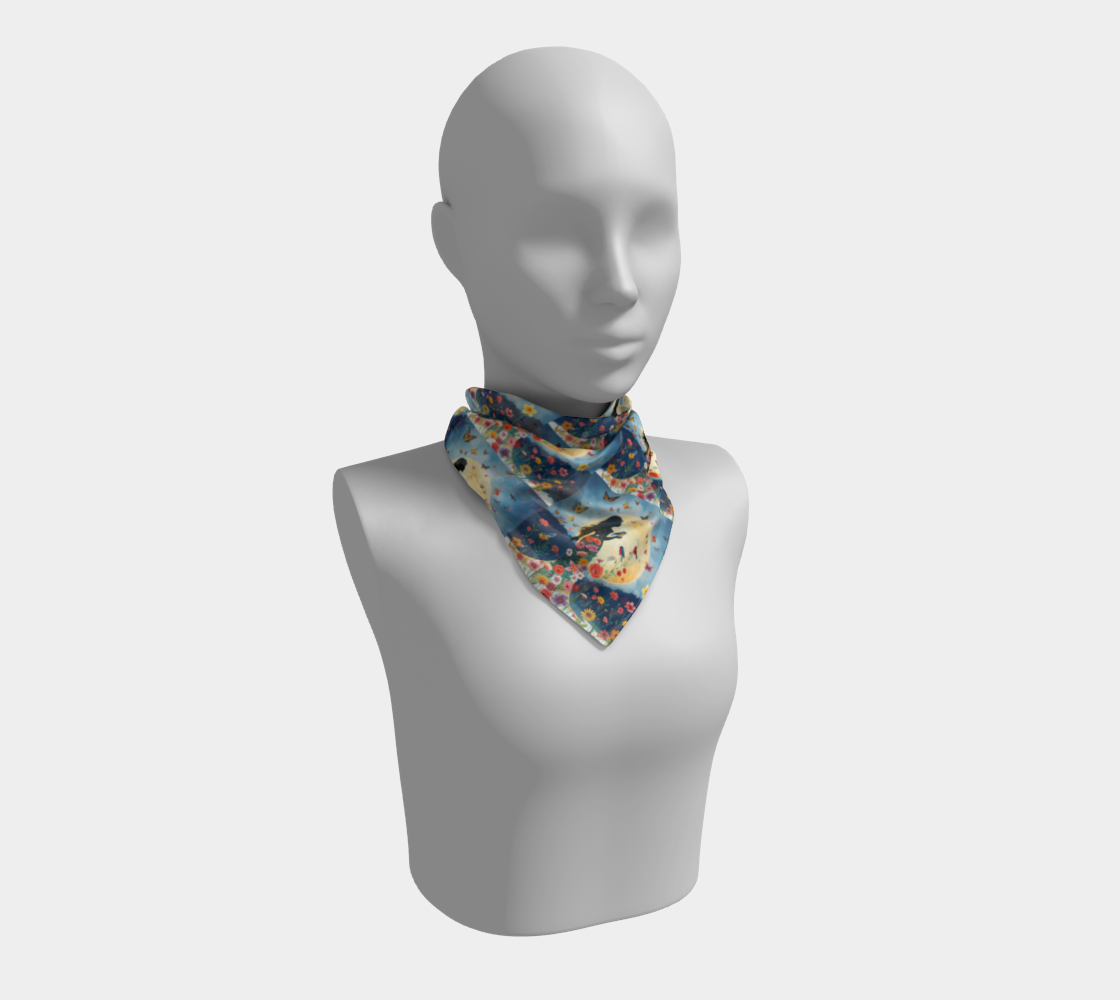 Woman in the Moonlight Square Scarf