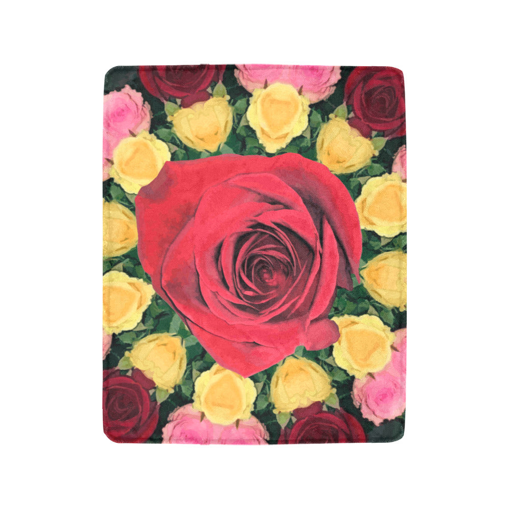 Red and Yellow Roses Ultra-Soft Micro Fleece Blanket 40