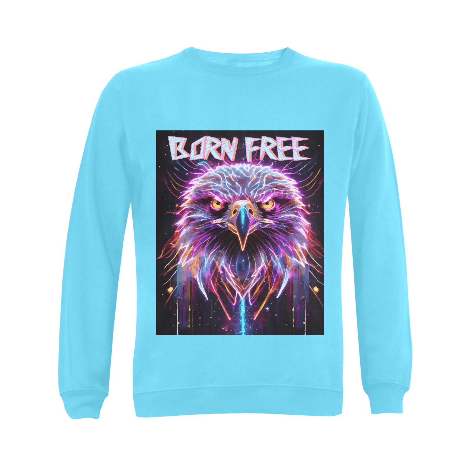 Men's Born Free Electric Eagle Fuzzy Sweatshirt