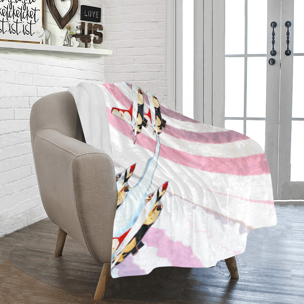 US Jets and Flag Ultra-Soft Micro Fleece Blanket 40