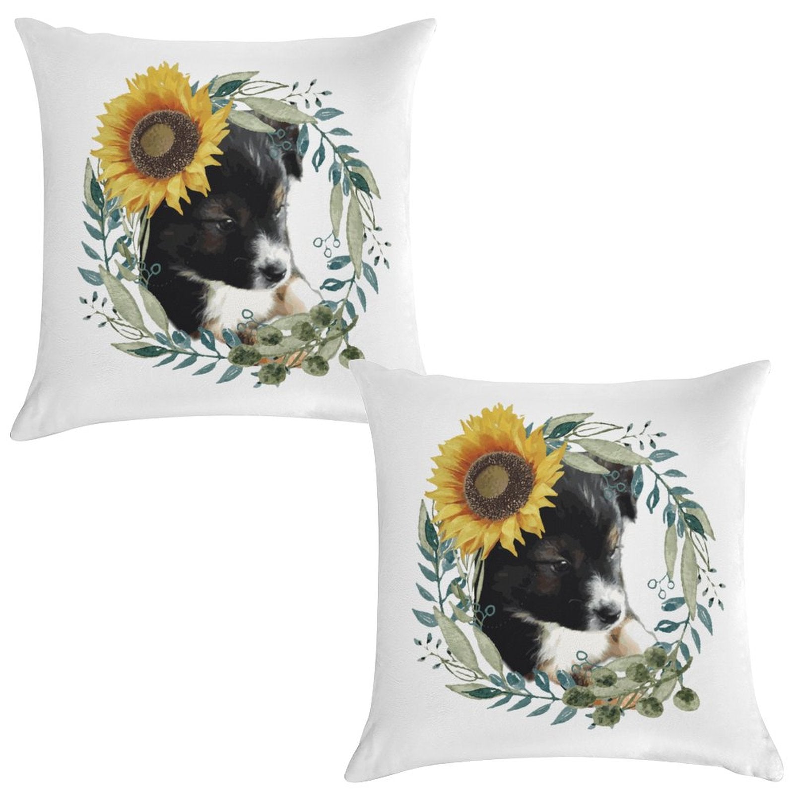 Cute Black Puppy 2-Piece Ultra-Soft Pillowcase Set - 18