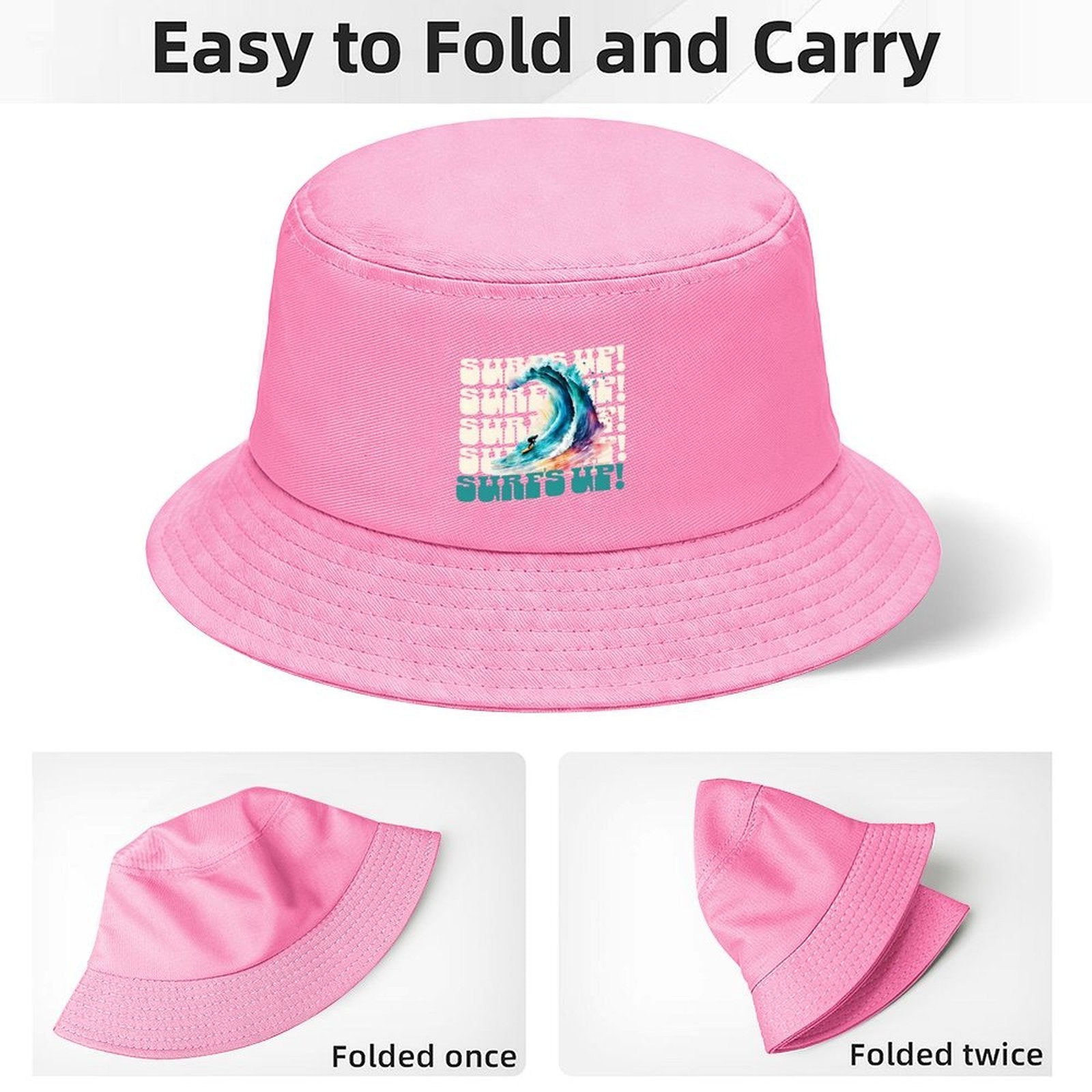 Surf's Up Surfer Design Kid's Bucket Hat | Ships from USA