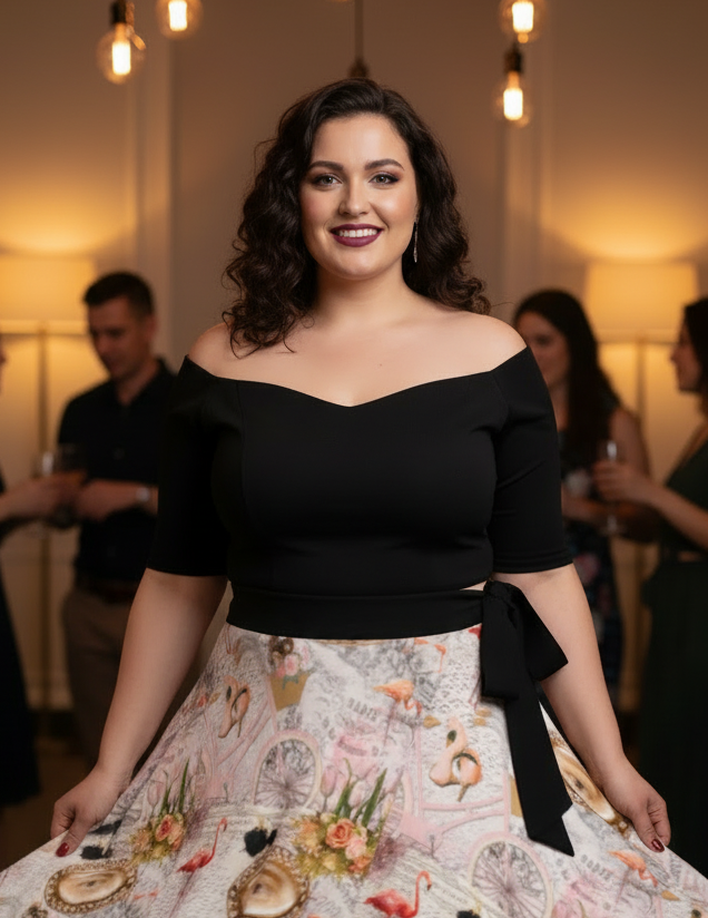 Pink Fashion Collage Short Wrap Skirt