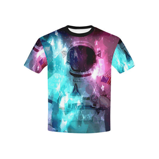 Child's Astronaut T-shirt with Sparkling Stars (Made in USA)