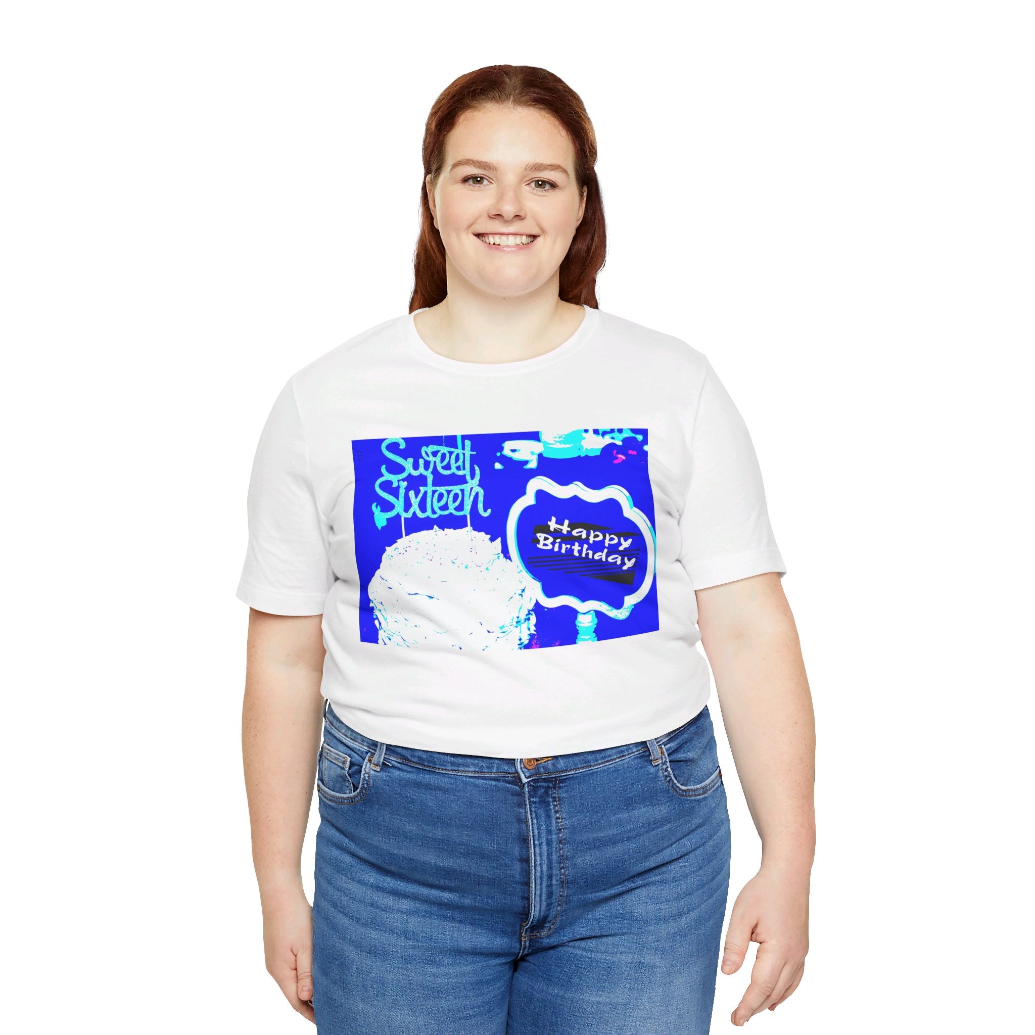 Happy Birthday Sweet Sixteen Jersey Short Sleeve T-shirt up to 3XL