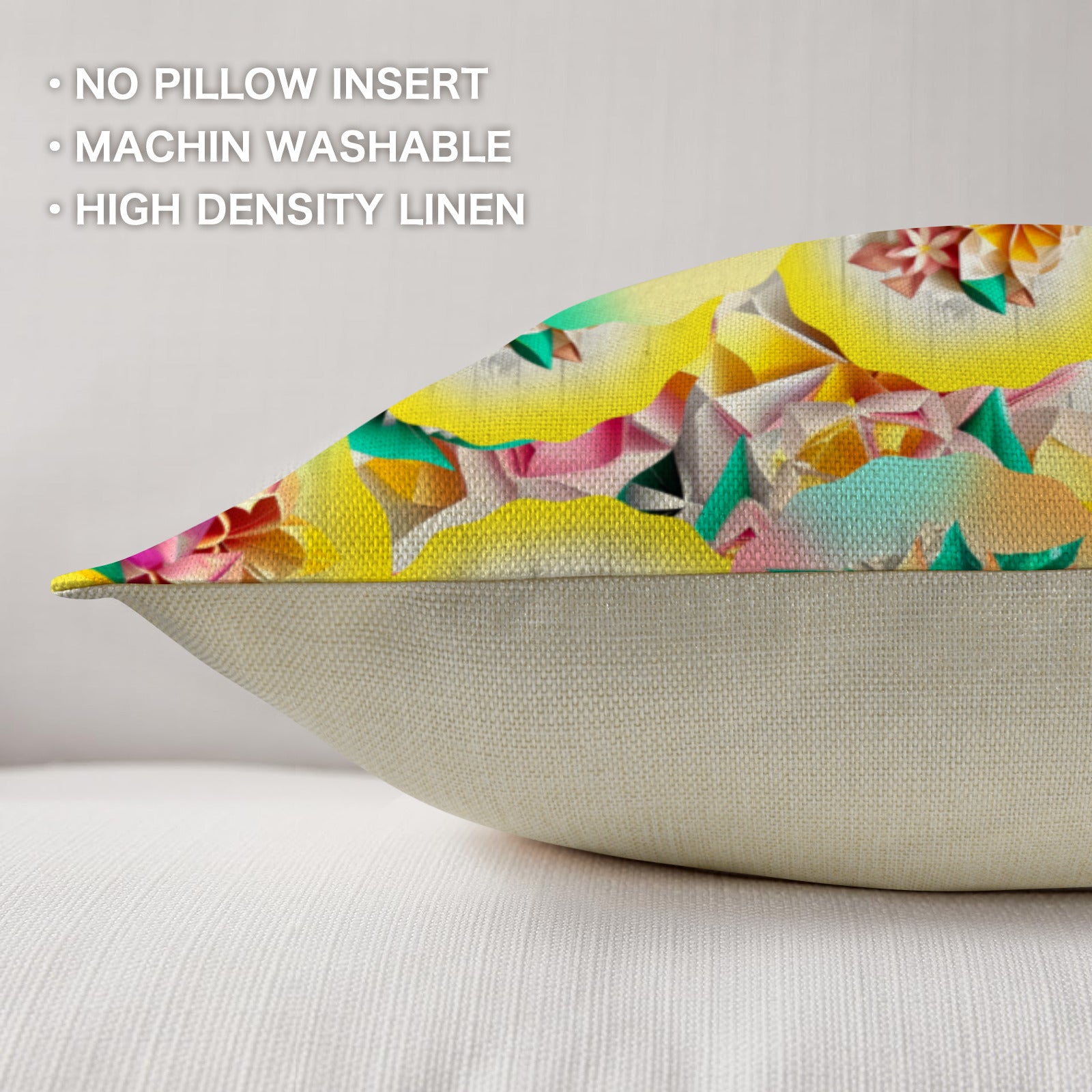 Circle Floral Pastel Pattern Custom Pillow Case 18x18inch (One Side with Different Printing)(Pack of 4) | Ships from USA