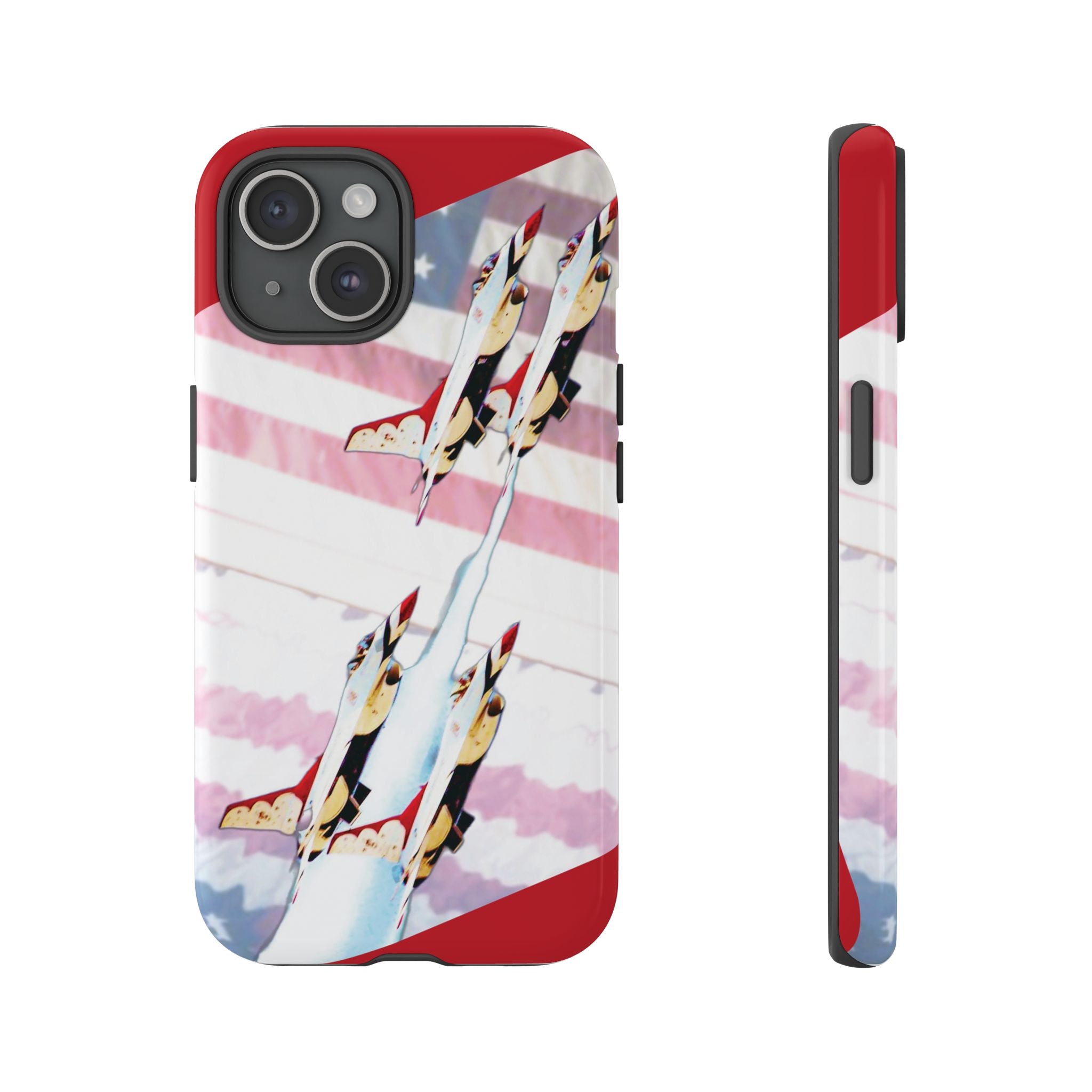 US Fighter Jet Red Tough iPhone Case