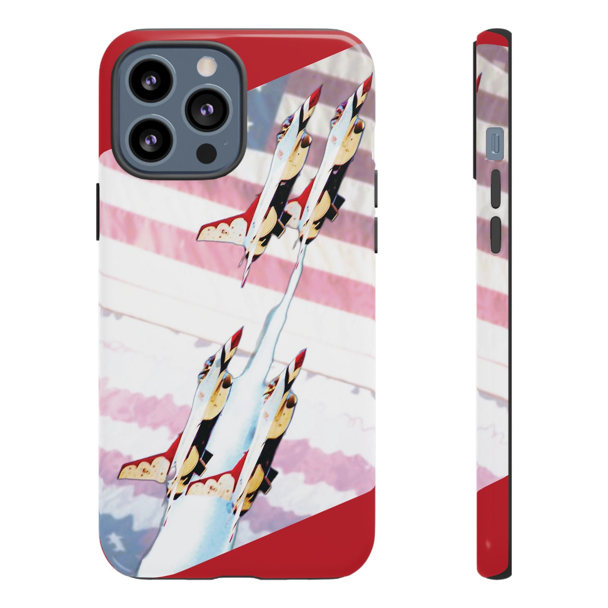 US Fighter Jet Red Tough iPhone Case