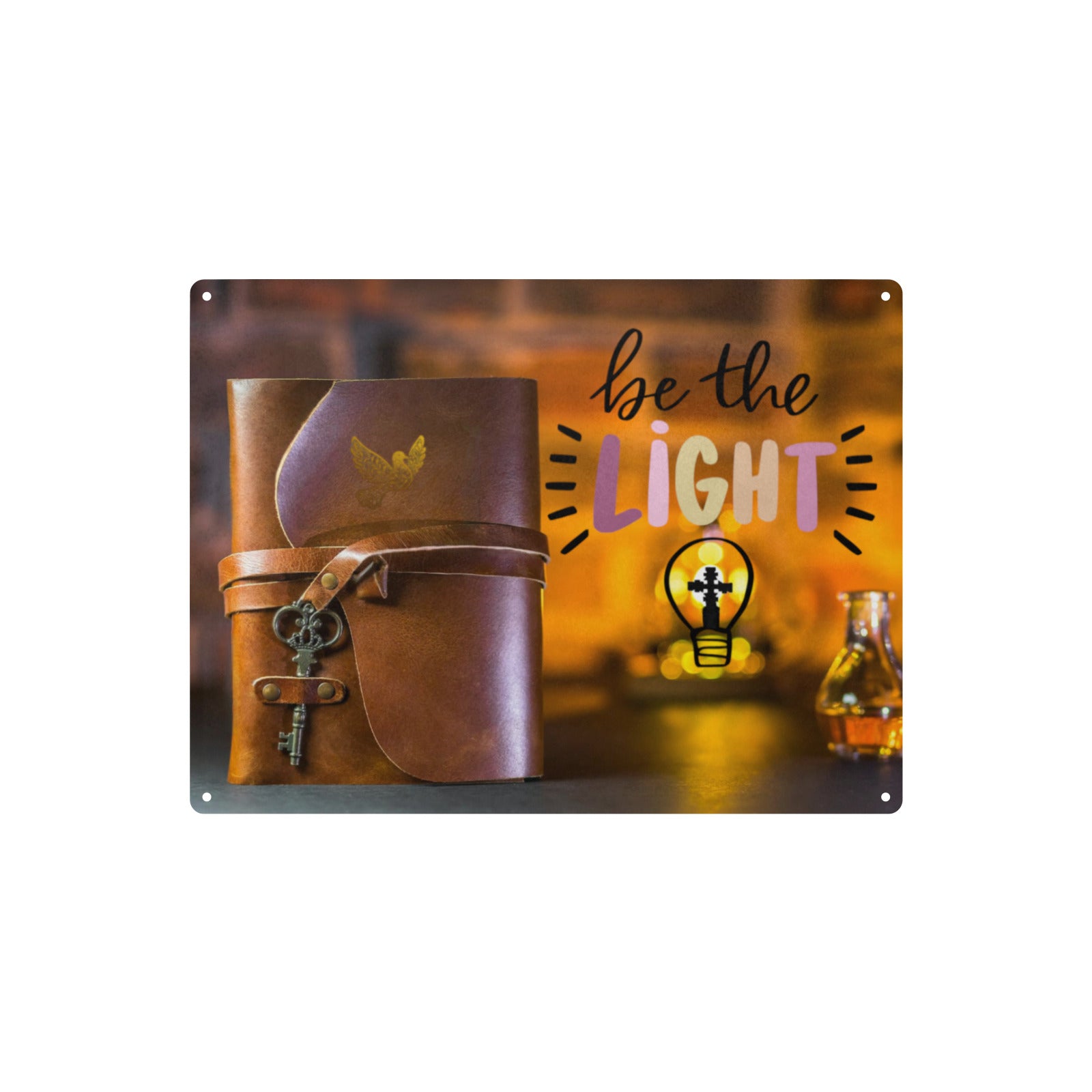 Be the Light Faith Based Metal Tin Sign - 15.7