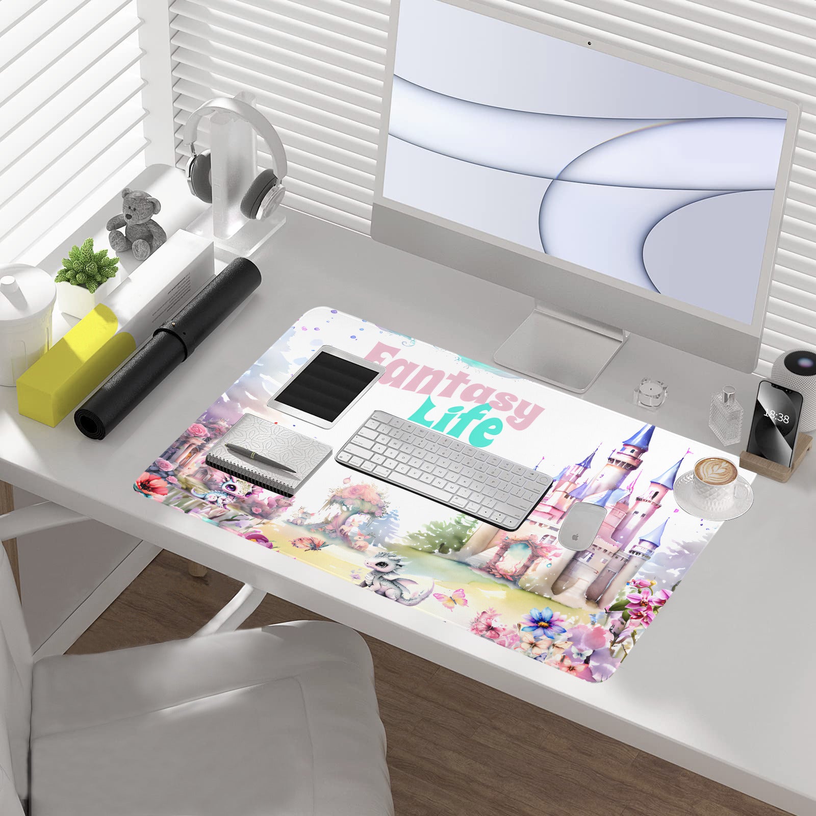 Fantasy Life Custom Rectangle Mousepad with Stitched Edges | 23.6