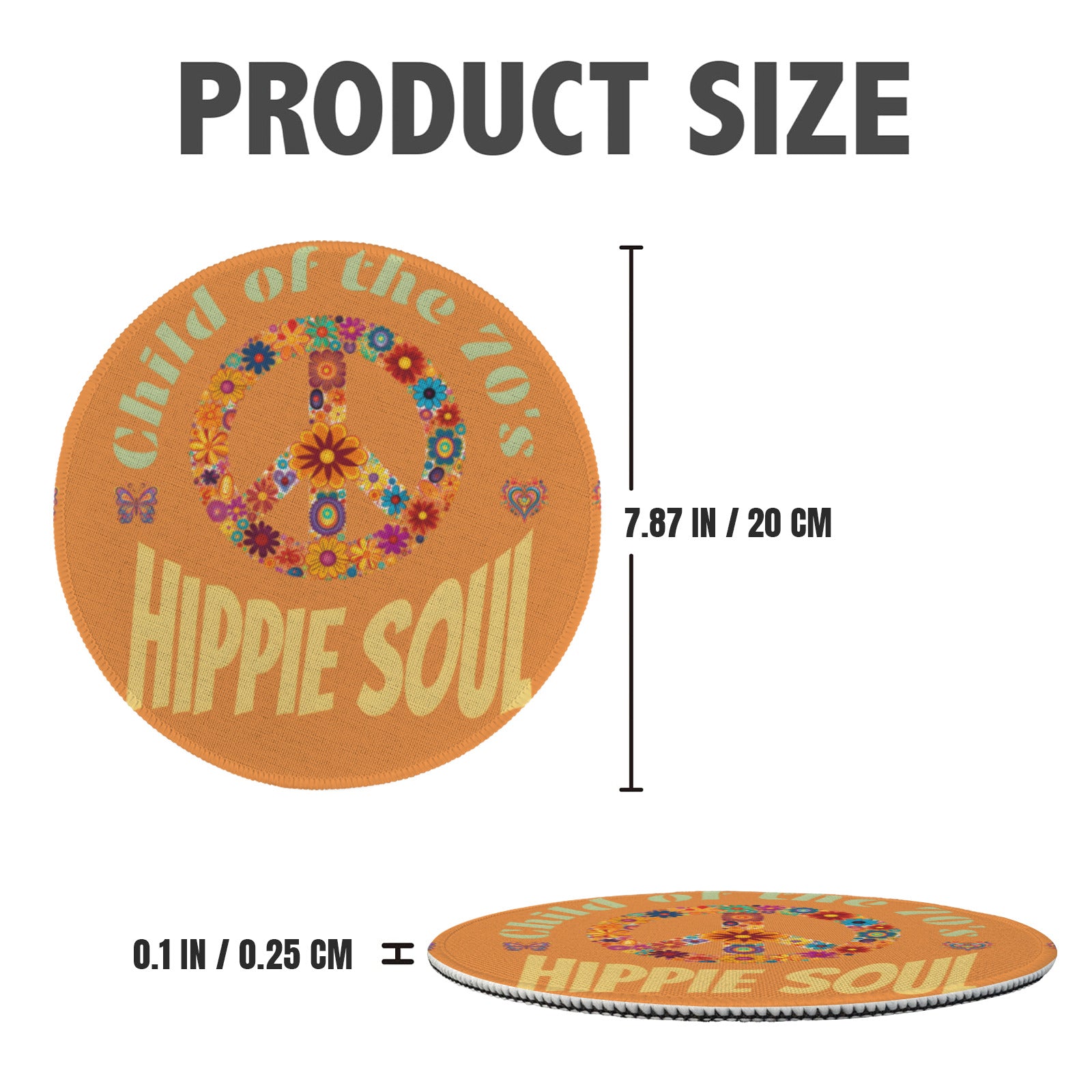 Child of the 70s Custom Round Placemat - 4 pack (Made in USA)