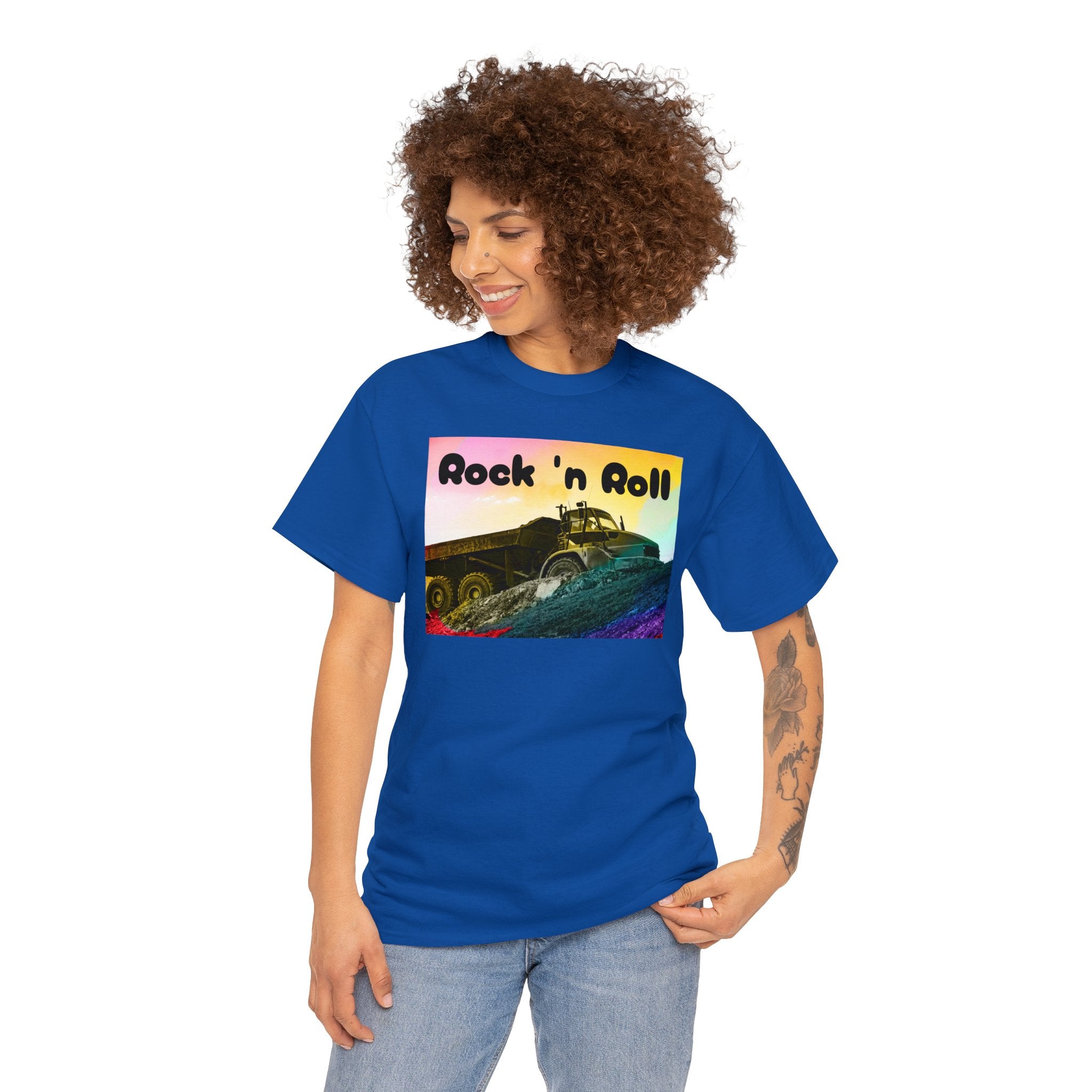 Rock 'n Roll Dump Truck Camiseta unisex de algodón pesado hasta 5XL