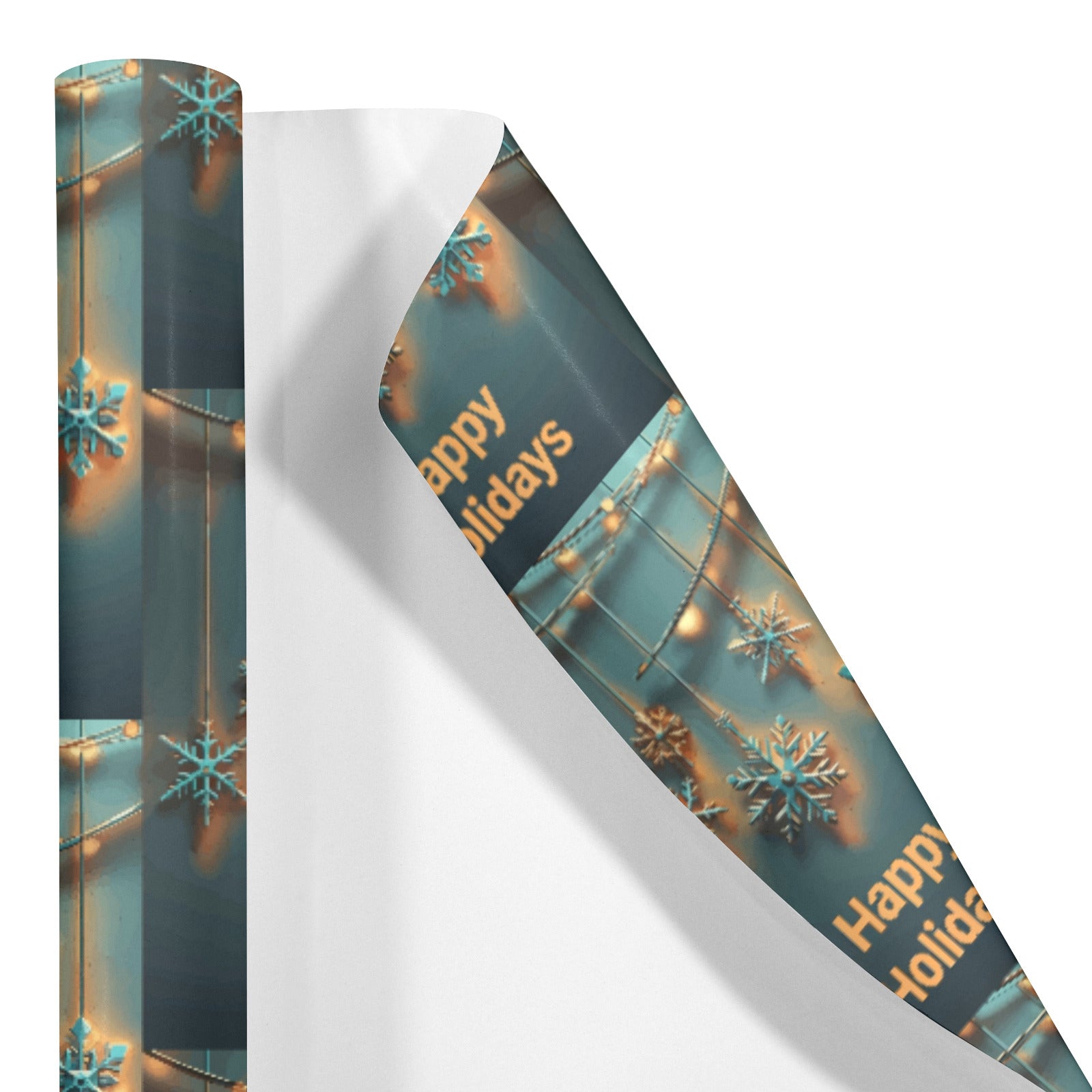 Happy Holidays with Stars Gift Wrapping Paper-Coated Paper 58