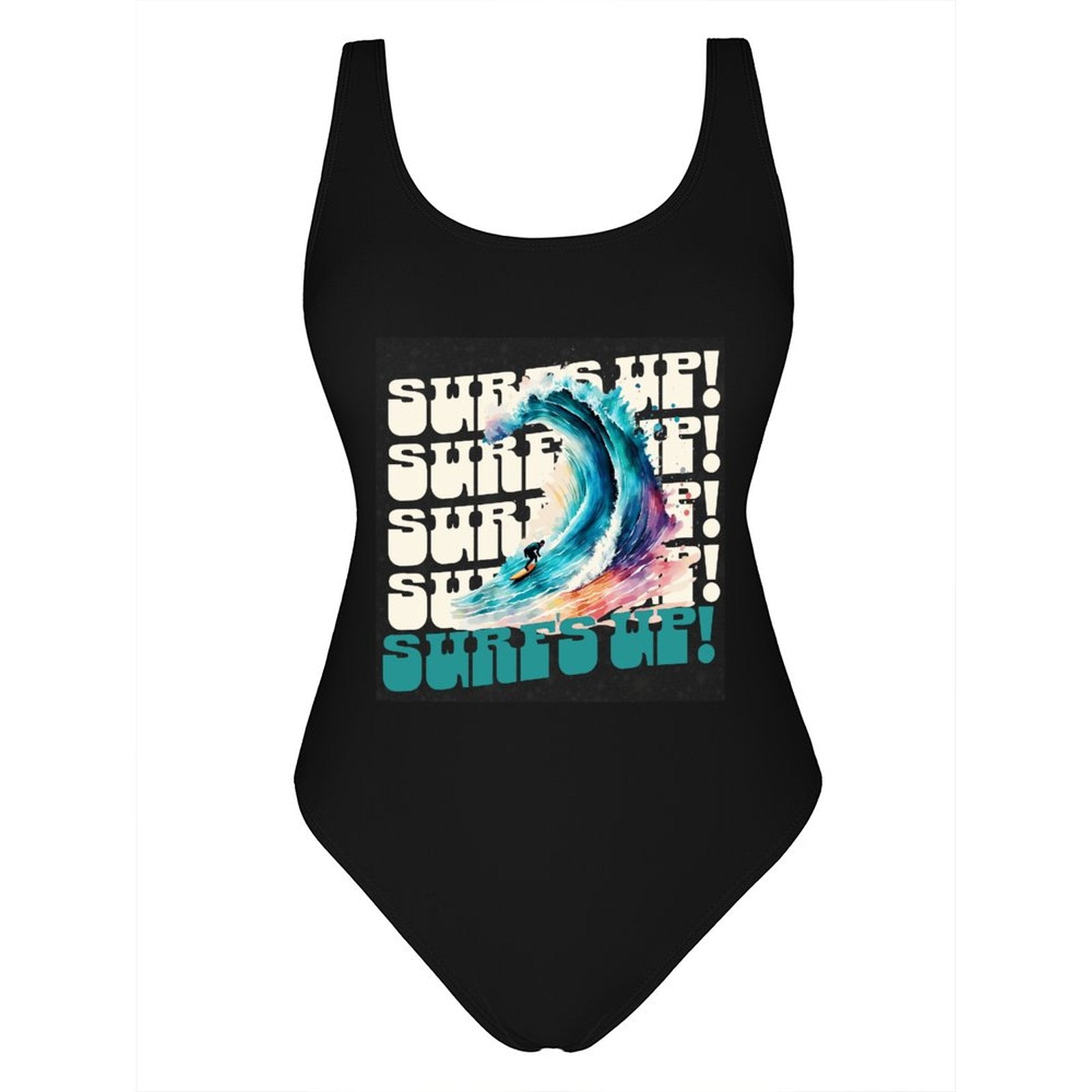 Surf's Up One-Piece Swimsuit for Women (Front Printing)