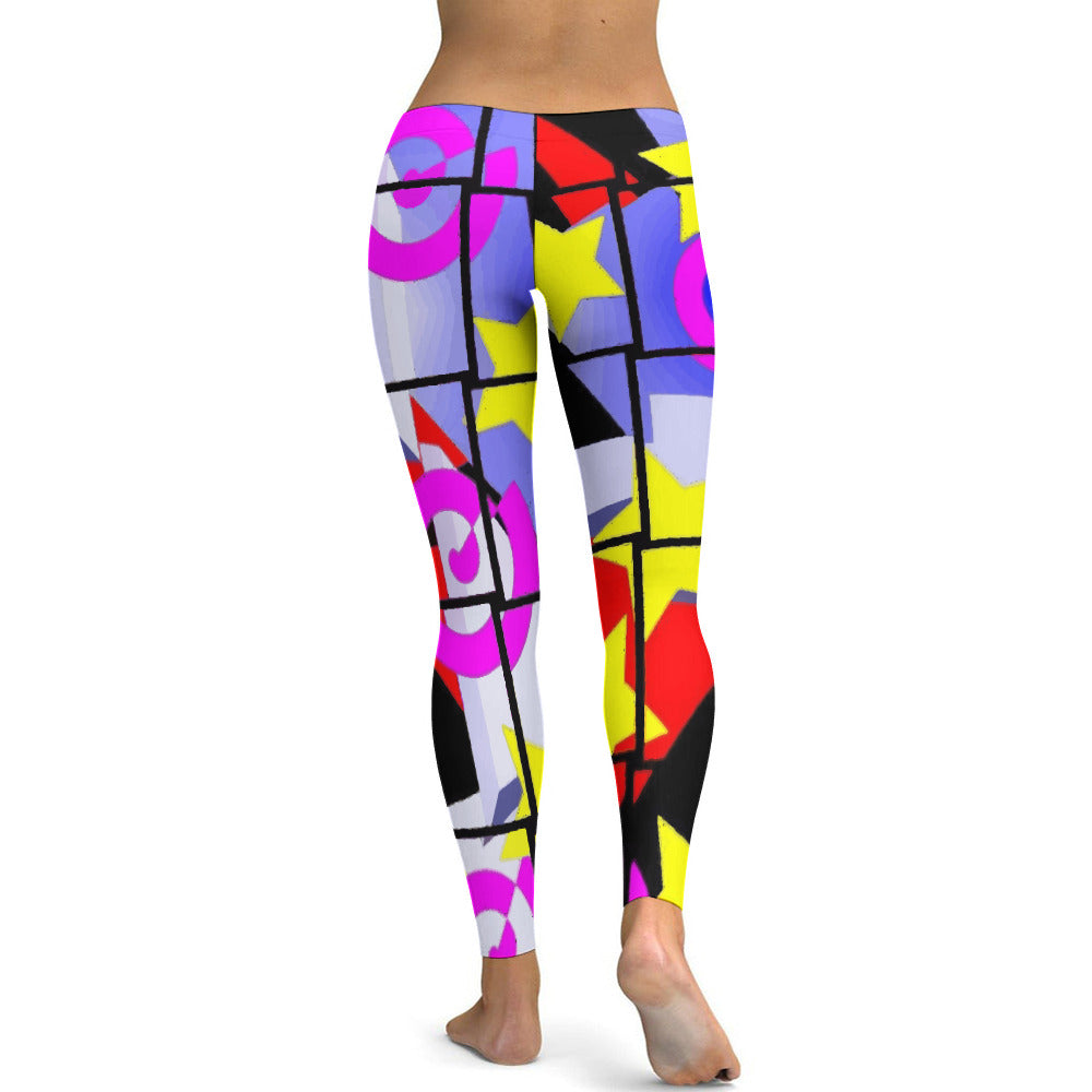 Women's Printed Designs Fitted Yoga Pants Leggings