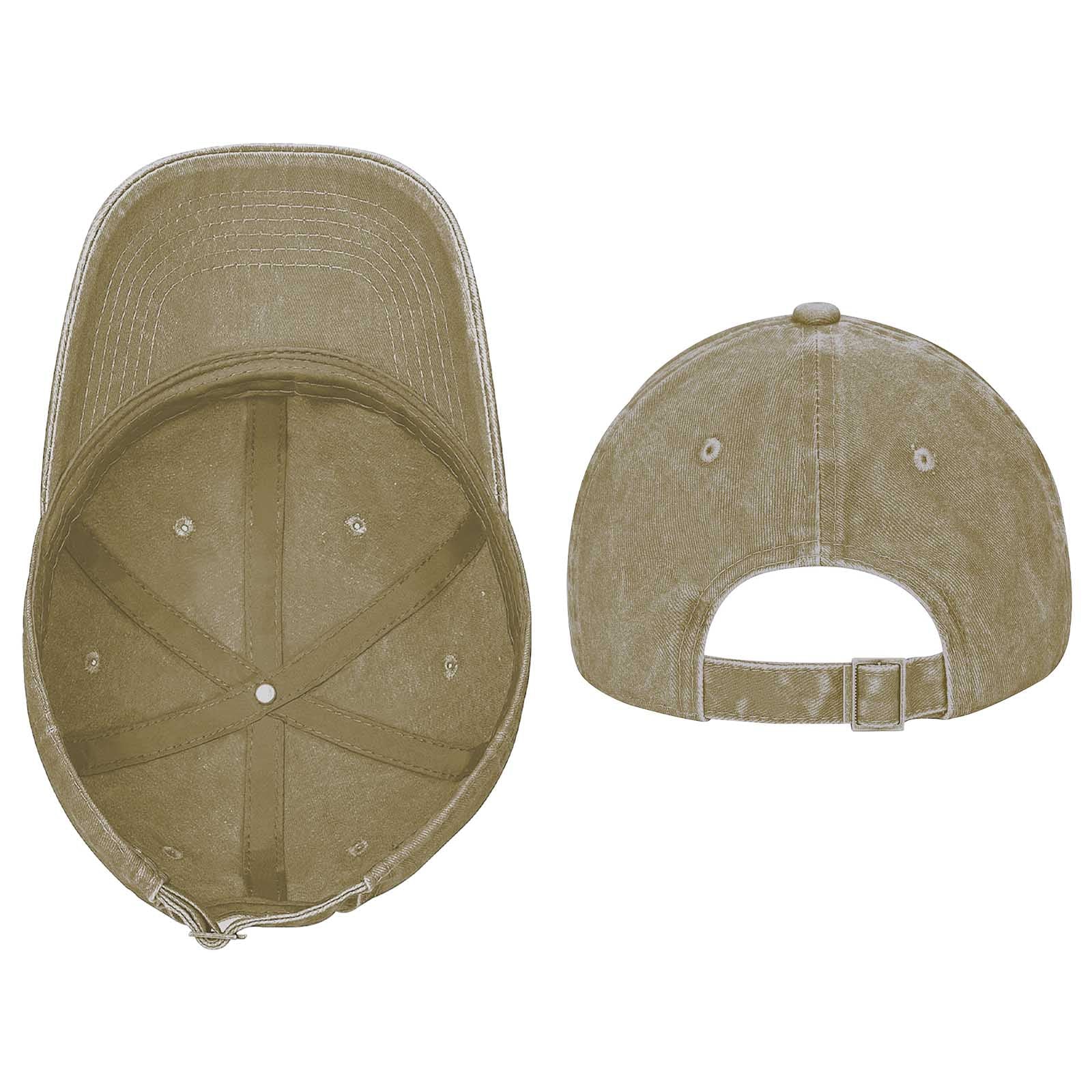 Cotton Vintage Washed Denim Baseball Cap (Front Printing)