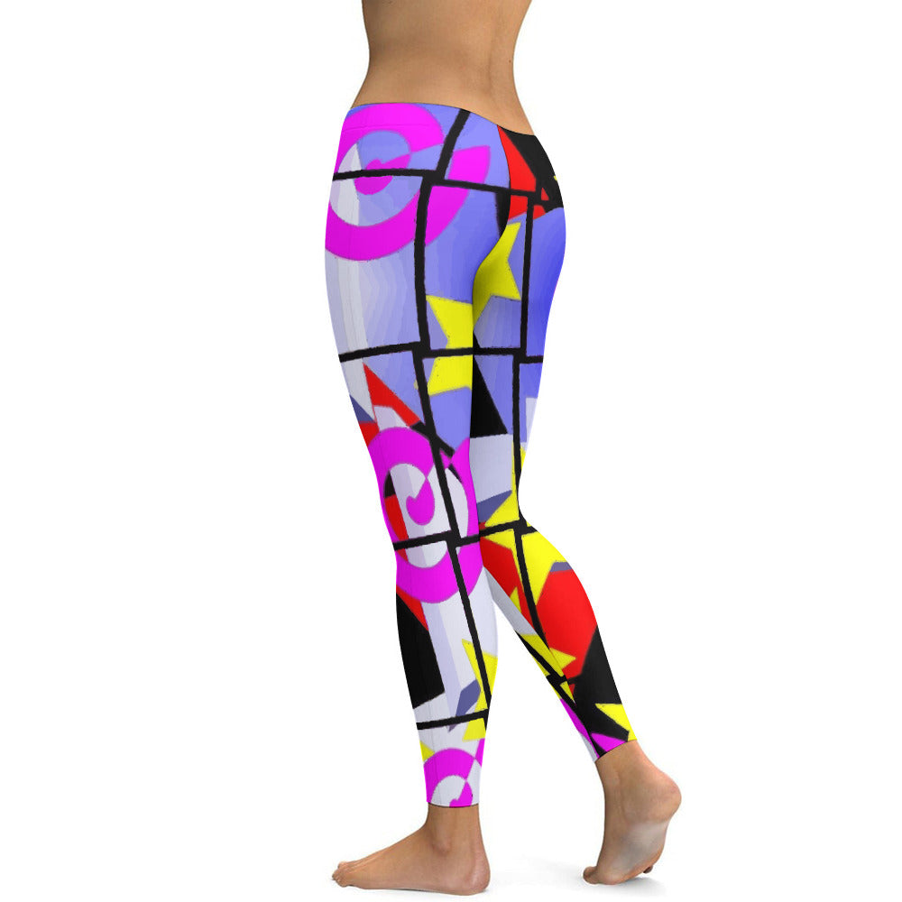 Women's Printed Designs Fitted Yoga Pants Leggings