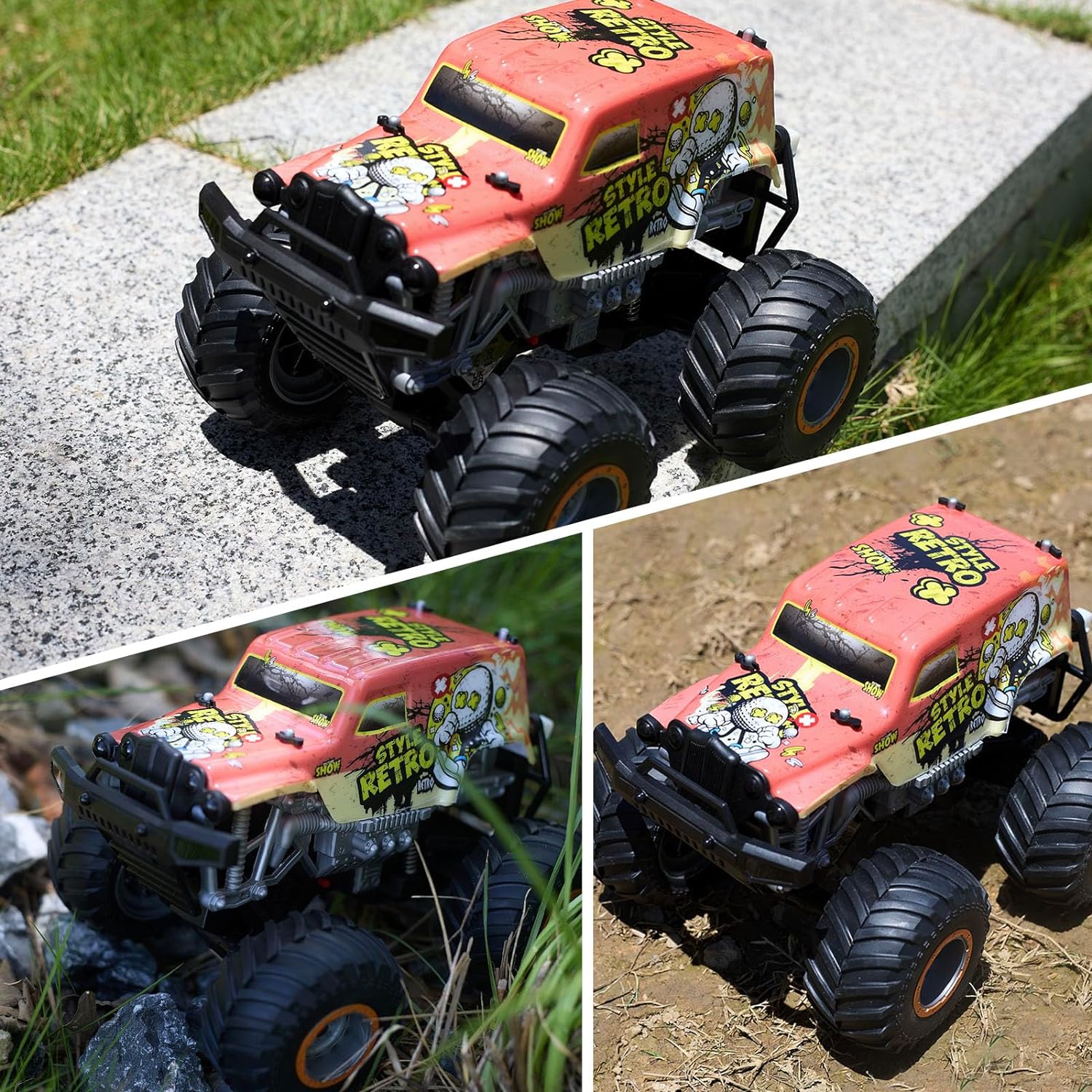 All Terrain Off-Road 2.4Ghz Remote Control Monster Truck with LED Lights (1:14)