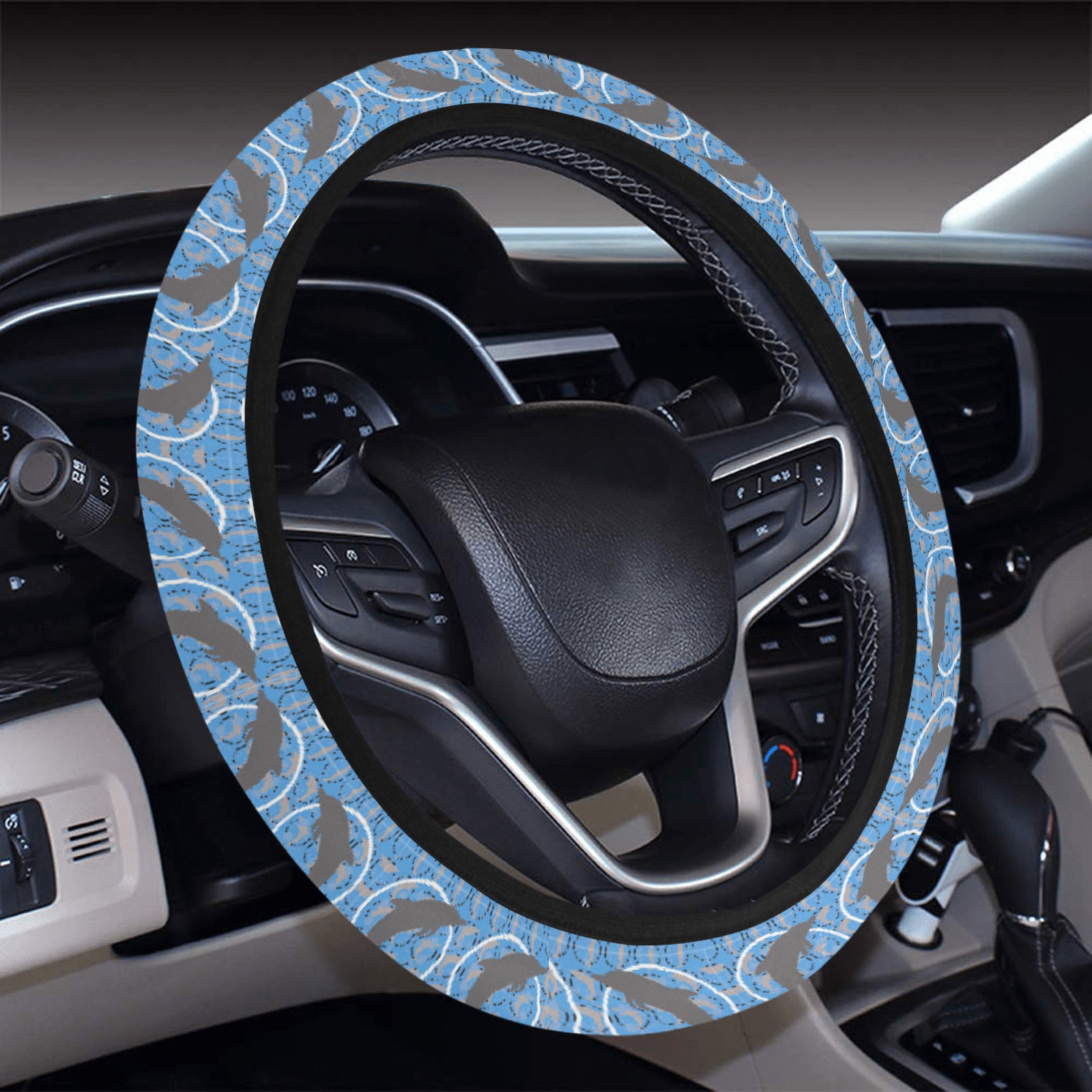 Dancing Dolphins Steering Wheel Cover with Elastic Edge