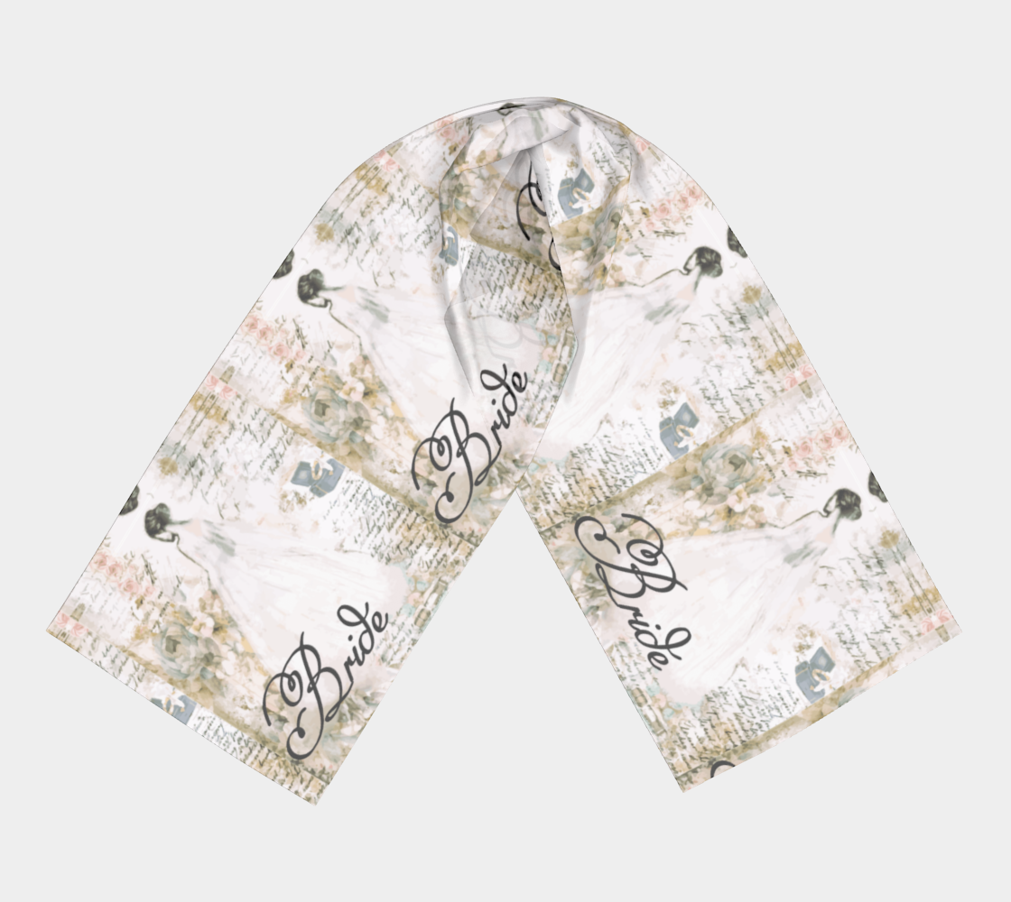 Antique Bride Pattern Long Scarf