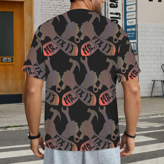 Men's Mr. Fix It Design All Over Print Graphic T-Shirt