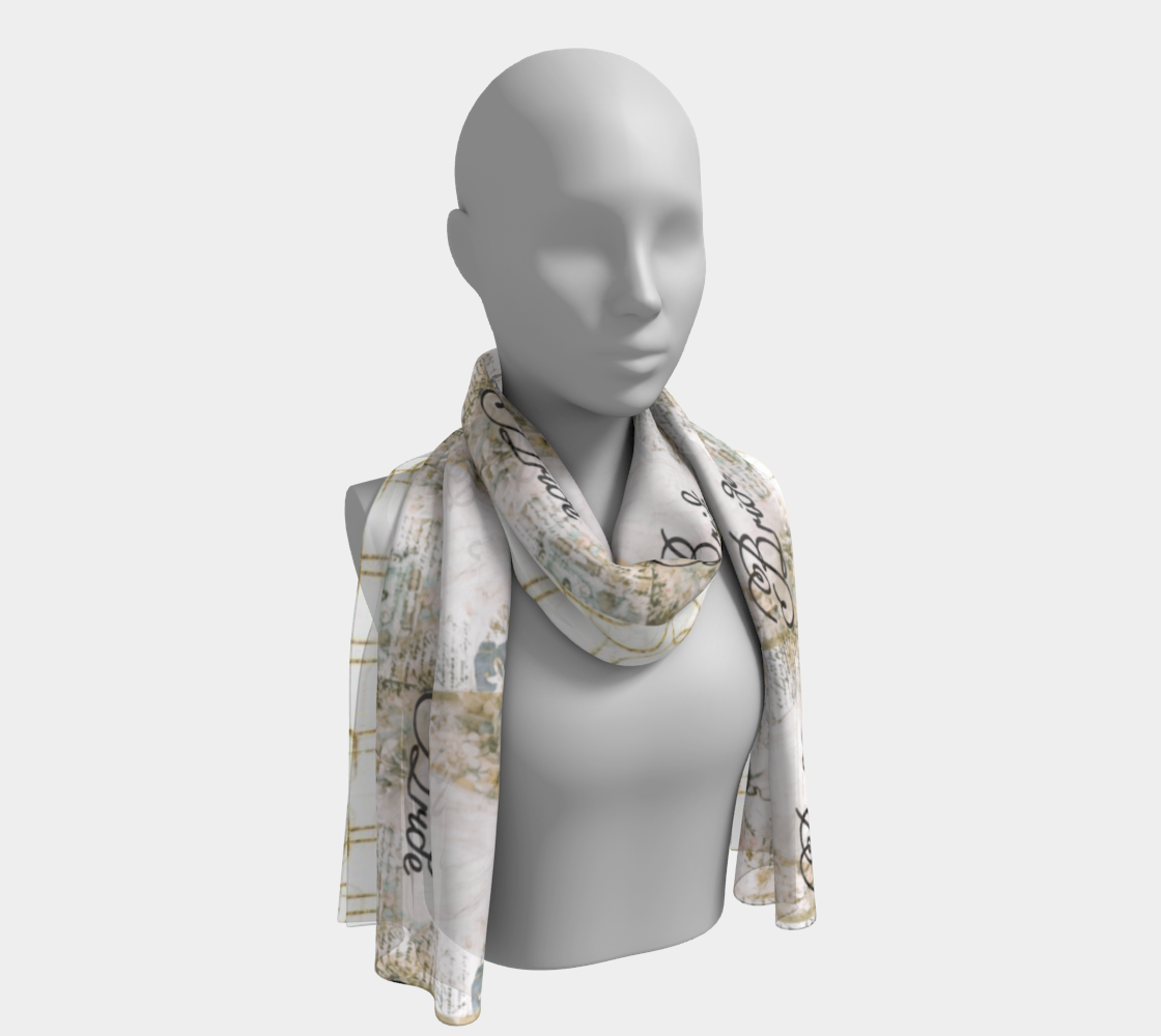 Golden Antique Elegant Bride Long Scarf