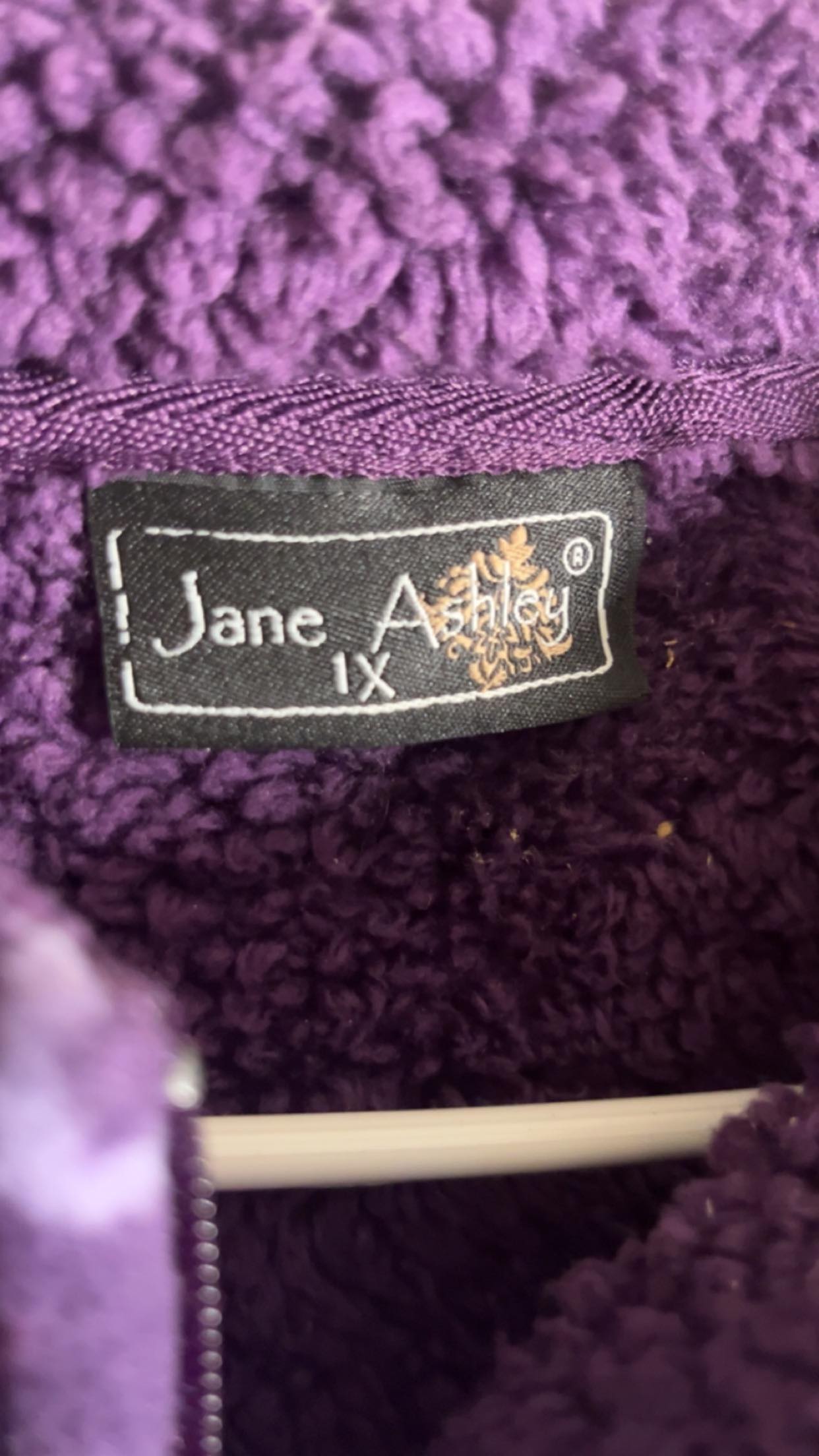 Women's Jane Ashley Furry Purple Vest with Zipper