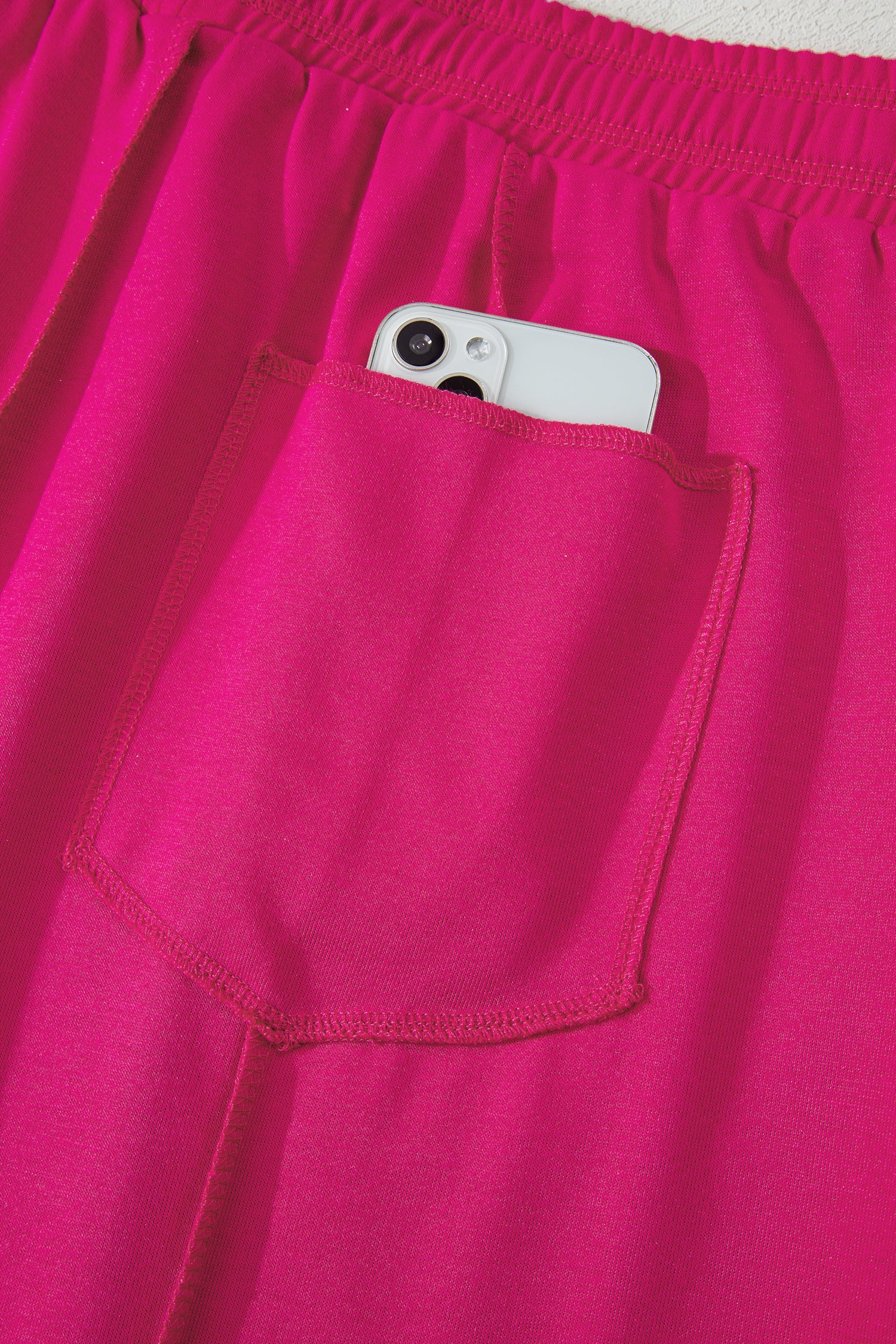 Rose Red Drop Shoulder Boxy Tee and Barrel Pants Set
